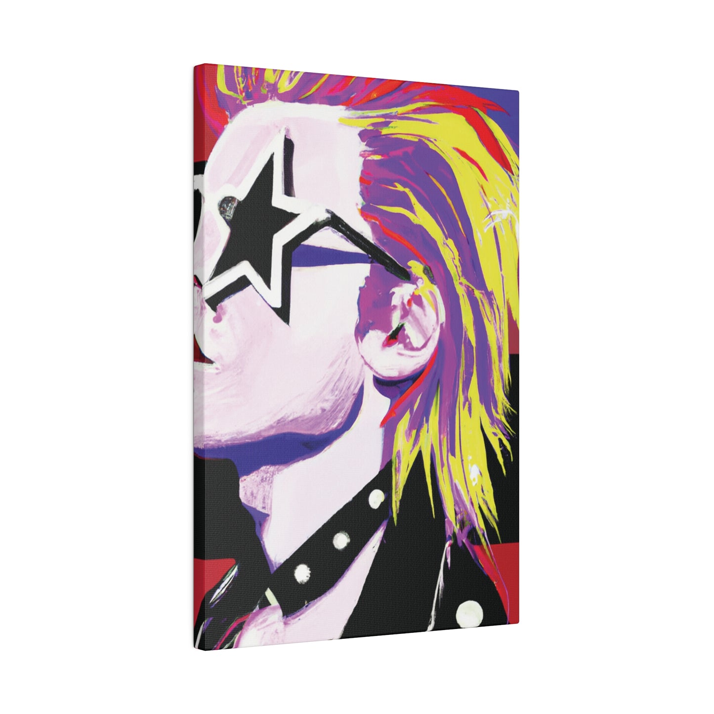 7547K - Rockstar Painting Print | Face | Abstract | Poster | Home Decor | Wall Art | Music Art | Canvas