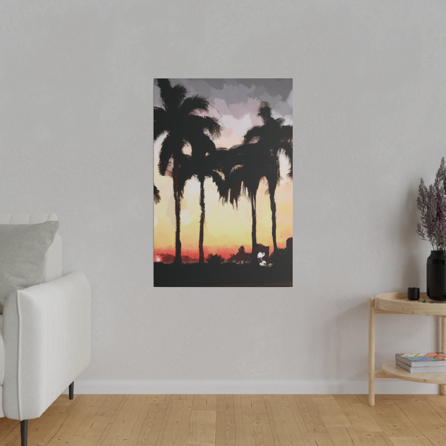 4763J - Miami Beach Sunset Painting Print | Miami | Beach | Sunset | Poster | Home Decor | Wall Art | Canvas
