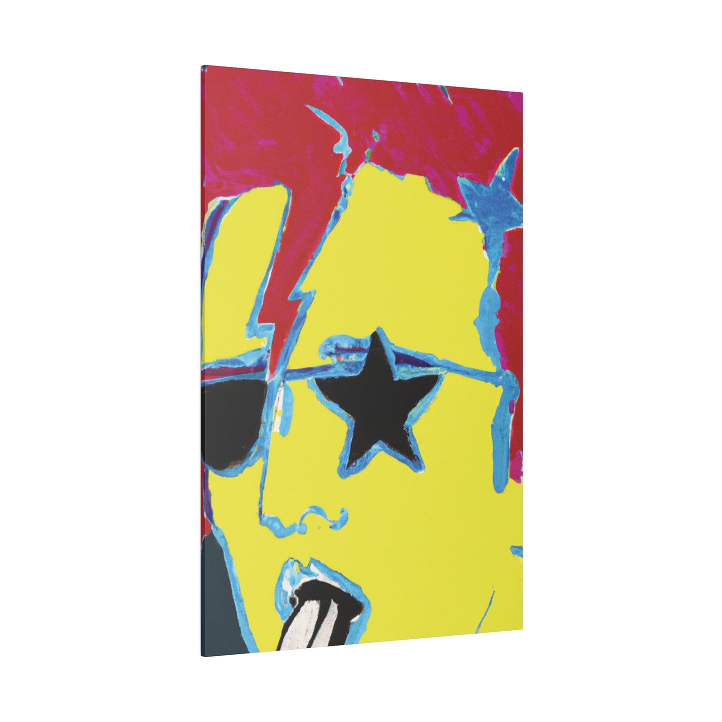 1454X - Rockstar Painting Print | Face | Abstract | Poster | Home Decor | Wall Art | Music Art | Canvas