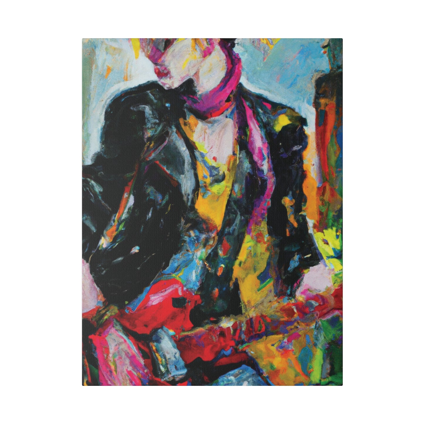 8178F - Rockstar Oil Painting Style Print | Poster | Home Decor | Wall Art | Music Art | Canvas