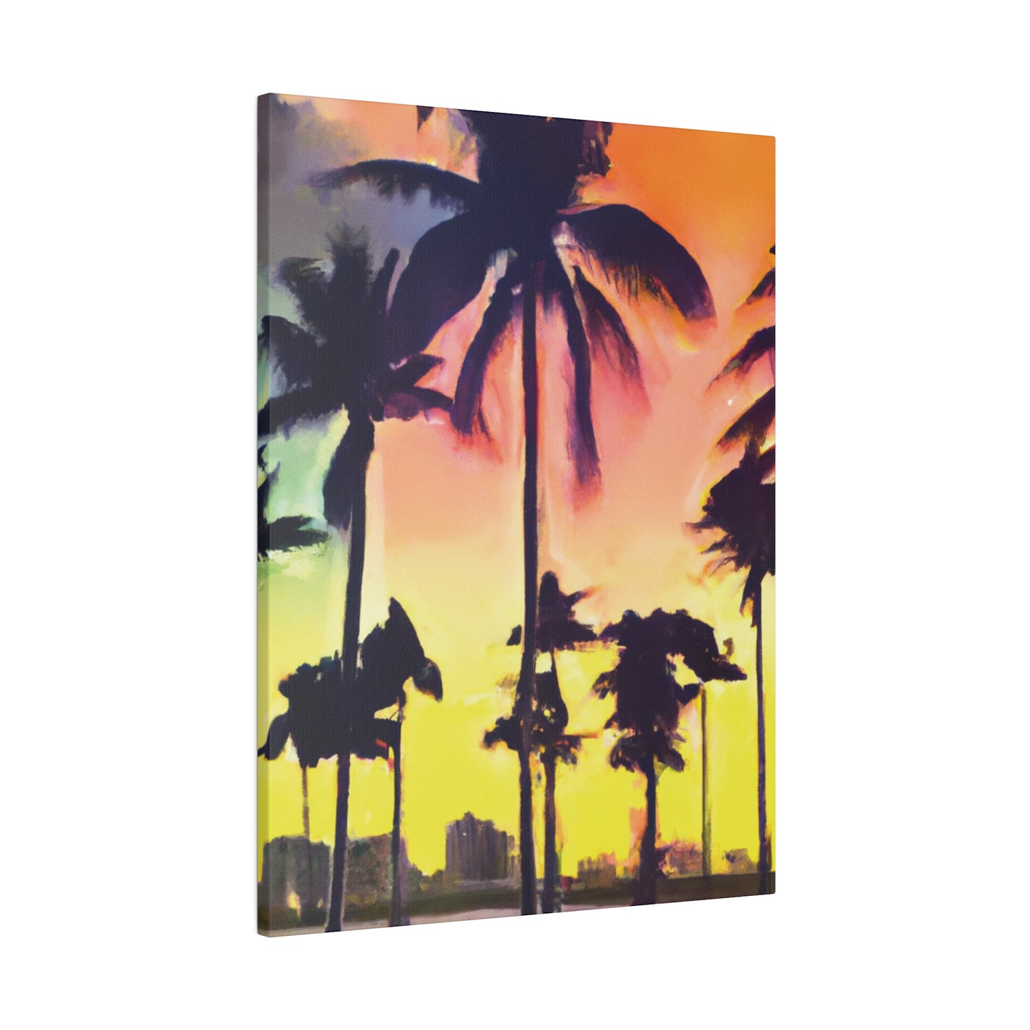 5608P - Miami Beach Sunset Painting Print | Miami | Beach | Sunset | Poster | Home Decor | Wall Art | Canvas