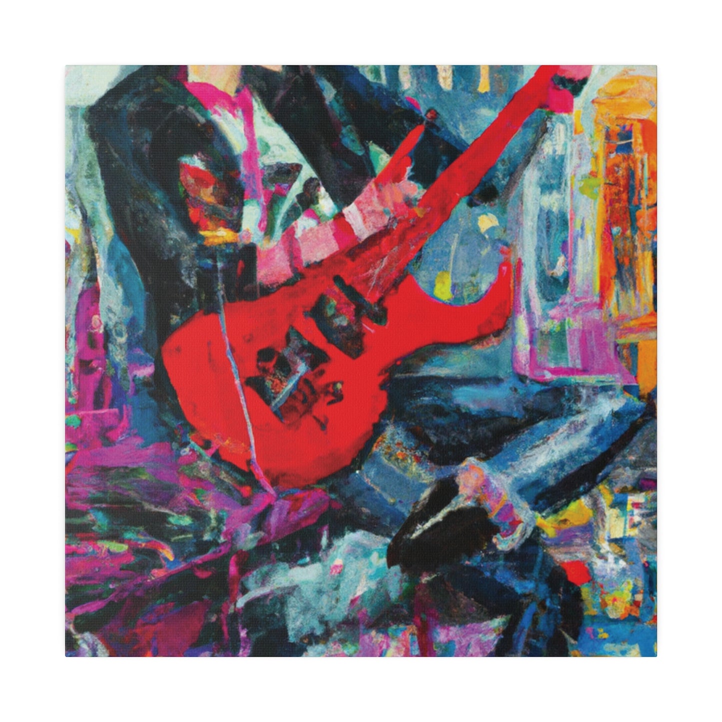 7878O - Rockstar Oil Painting Style Print | Poster | Home Decor | Wall Art | Music Art | Canvas