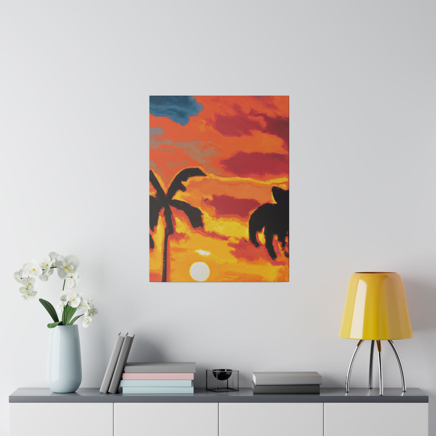 497L - Miami Beach Sunset Painting Print | Miami | Beach | Sunset | Poster | Home Decor | Wall Art | Canvas