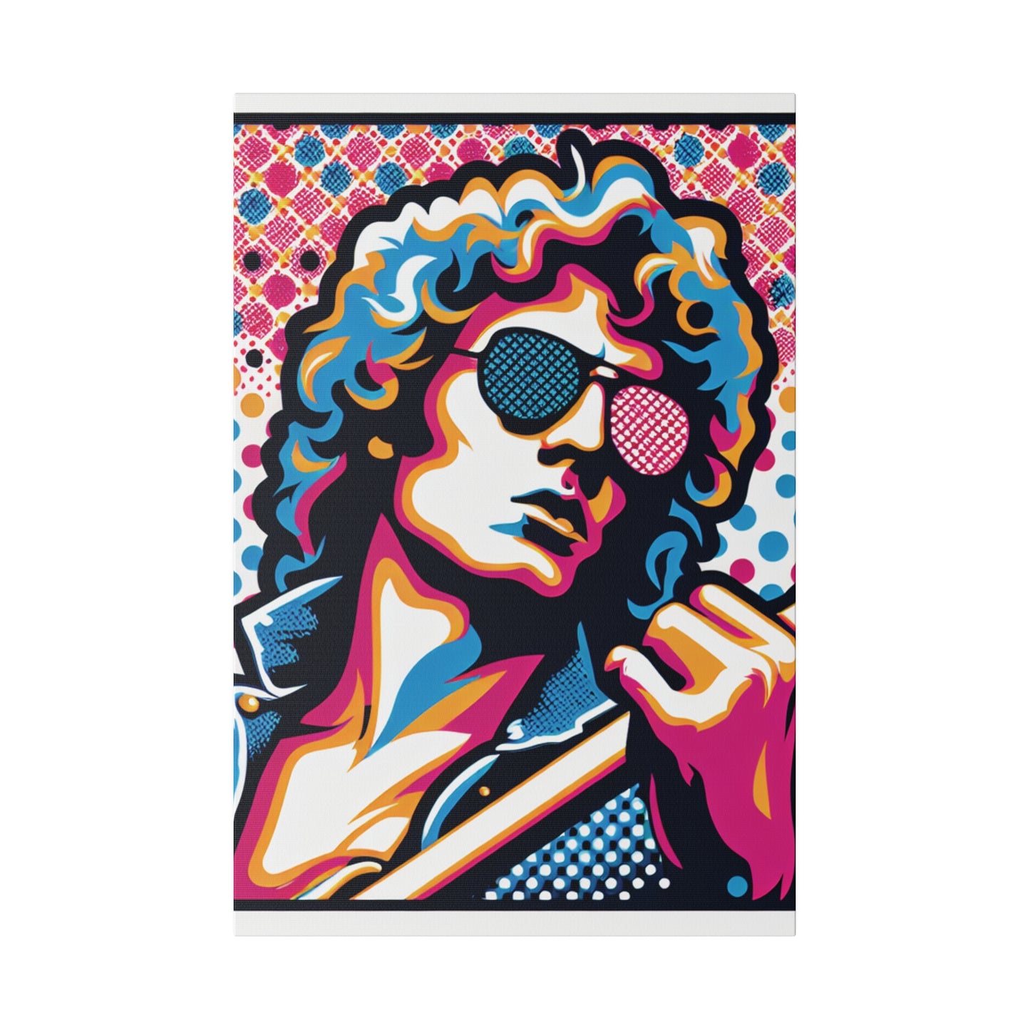 3572X - Rockstar Painting Print | Face | Abstract | Poster | Home Decor | Wall Art | Music Art | Canvas