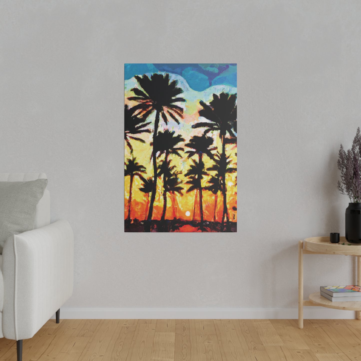 4555V - Miami Beach Sunset Painting Print | Miami | Beach | Sunset | Poster | Home Decor | Wall Art | Canvas