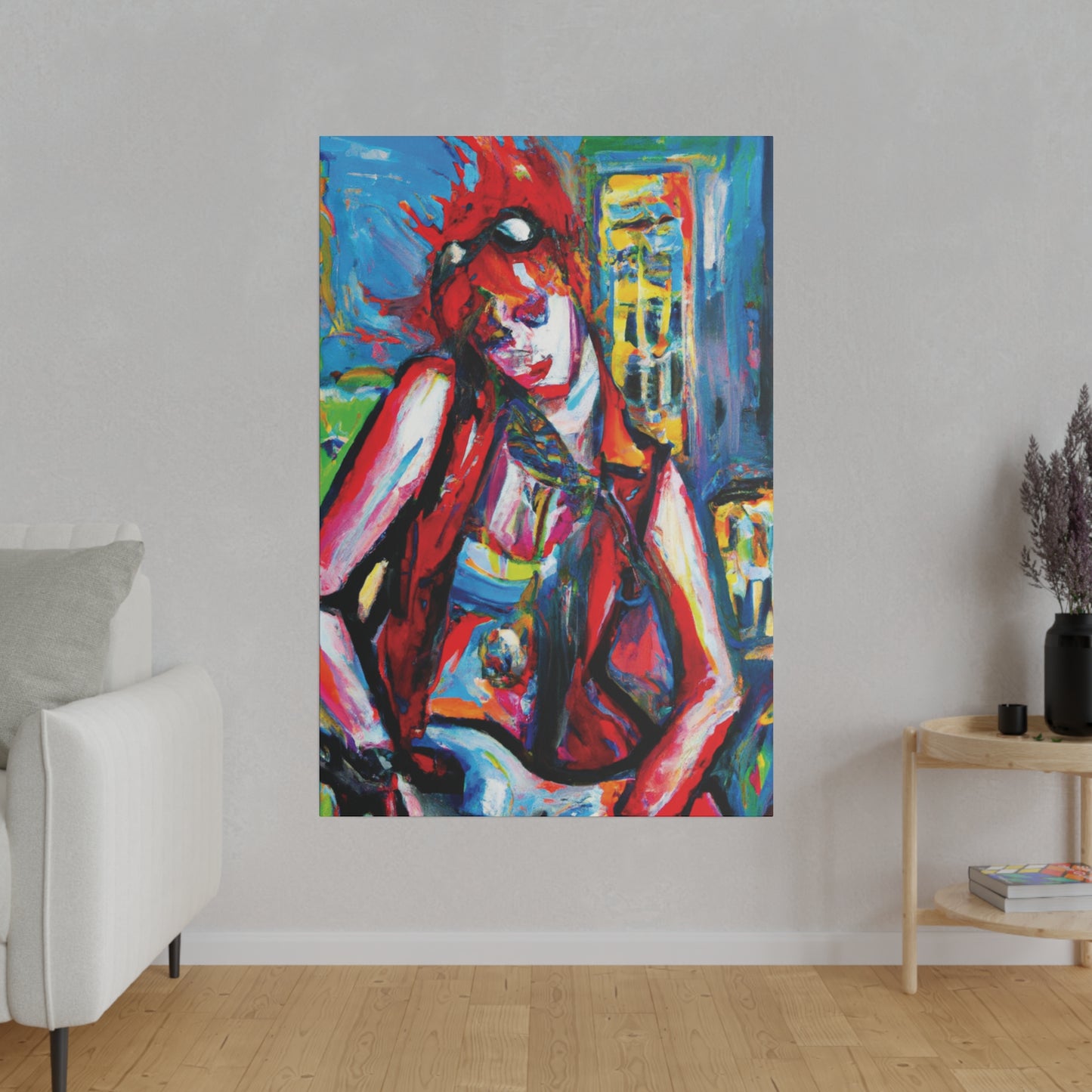 8456P - Rockstar Oil Painting Style Print | Poster | Home Decor | Wall Art | Music Art | Canvas