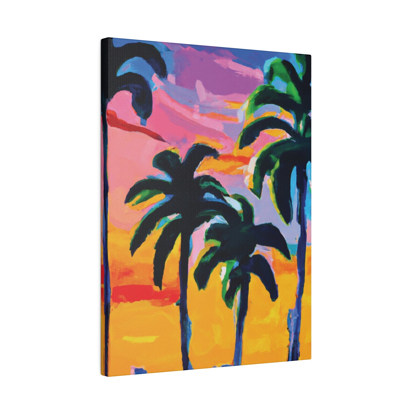 7409P - Miami Beach Sunset Painting Print | Miami | Beach | Sunset | Poster | Home Decor | Wall Art | Canvas