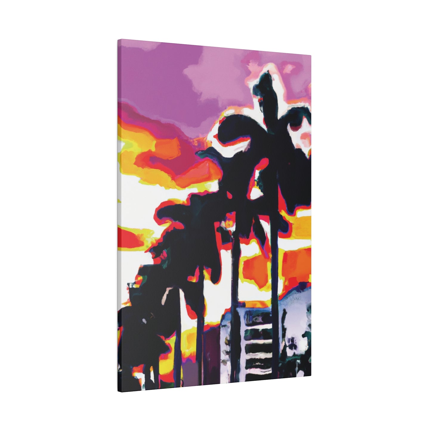 1923K - Miami Beach Sunset Painting Print | Miami | Beach | Sunset | Poster | Home Decor | Wall Art | Canvas