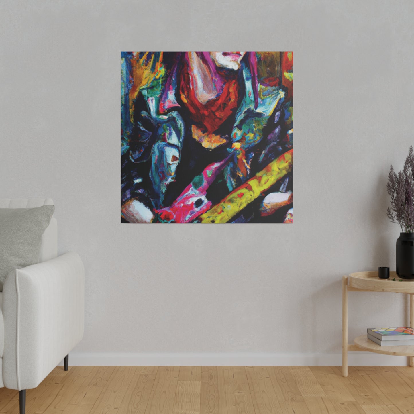 9128F - Rockstar Oil Painting Style Print | Poster | Home Decor | Wall Art | Music Art | Canvas