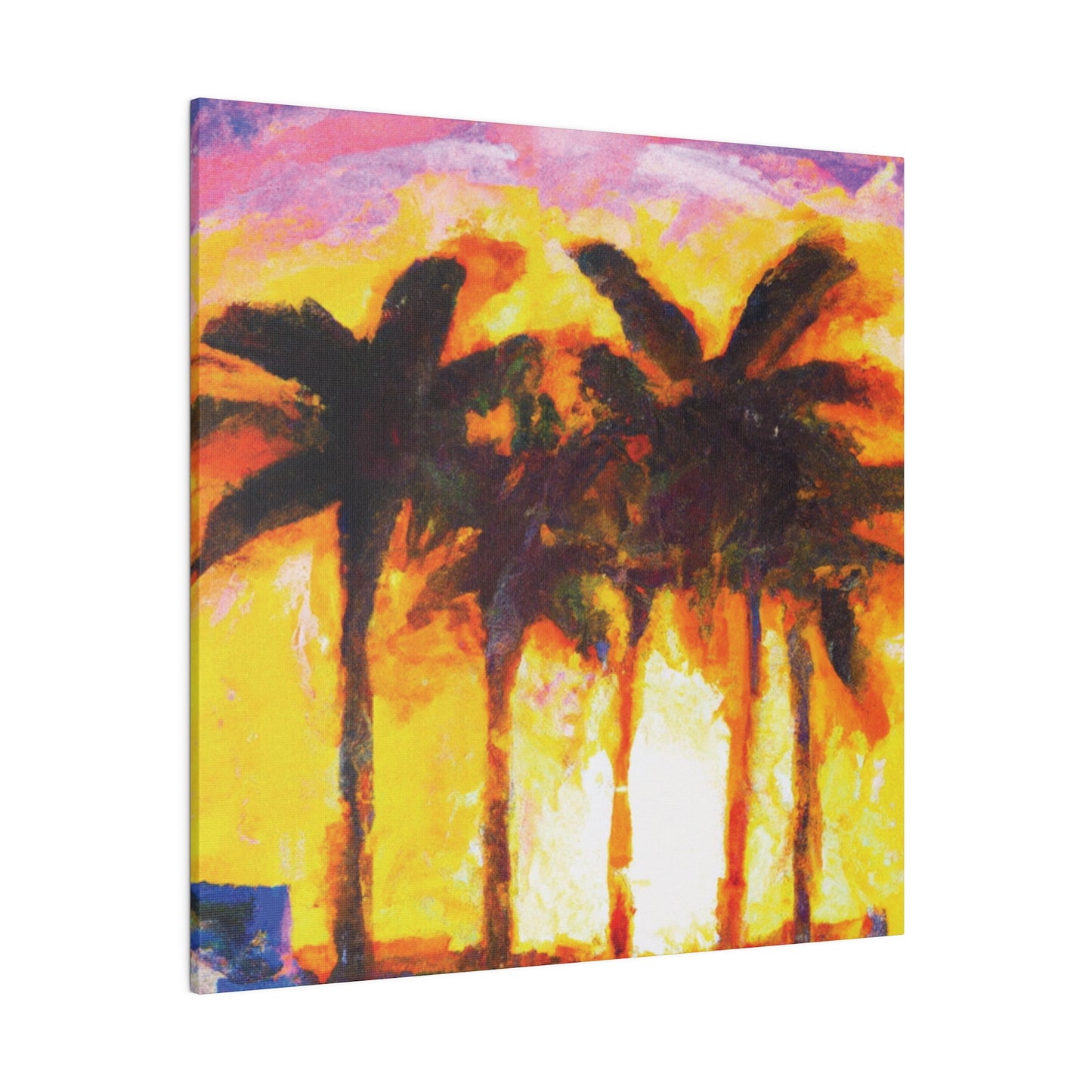 1535V - Miami Beach Sunset Painting Print | Miami | Beach | Sunset | Poster | Home Decor | Wall Art | Canvas