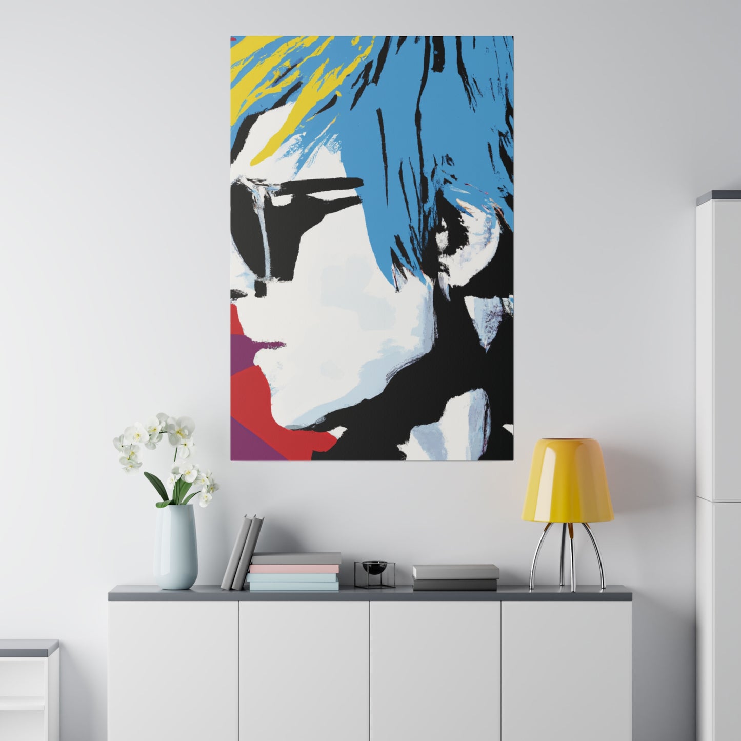 7456U - Rockstar Painting Print | Face | Abstract | Poster | Home Decor | Wall Art | Music Art | Canvas