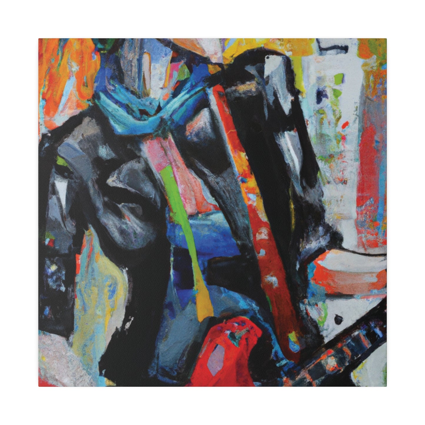 3614G - Rockstar Oil Painting Style Print | Poster | Home Decor | Wall Art | Music Art | Canvas