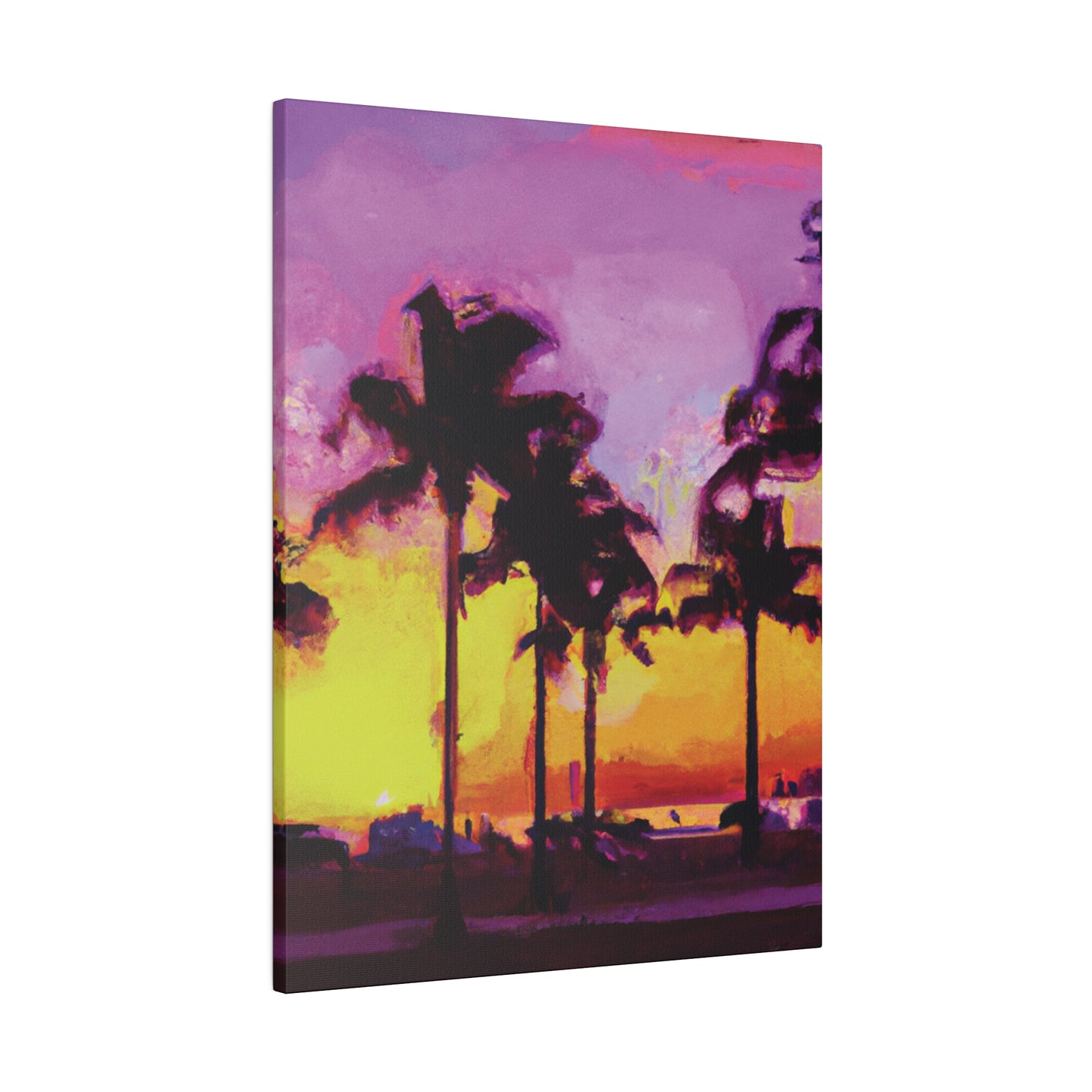 3958L - Miami Beach Sunset Painting Print | Miami | Beach | Sunset | Poster | Home Decor | Wall Art | Canvas