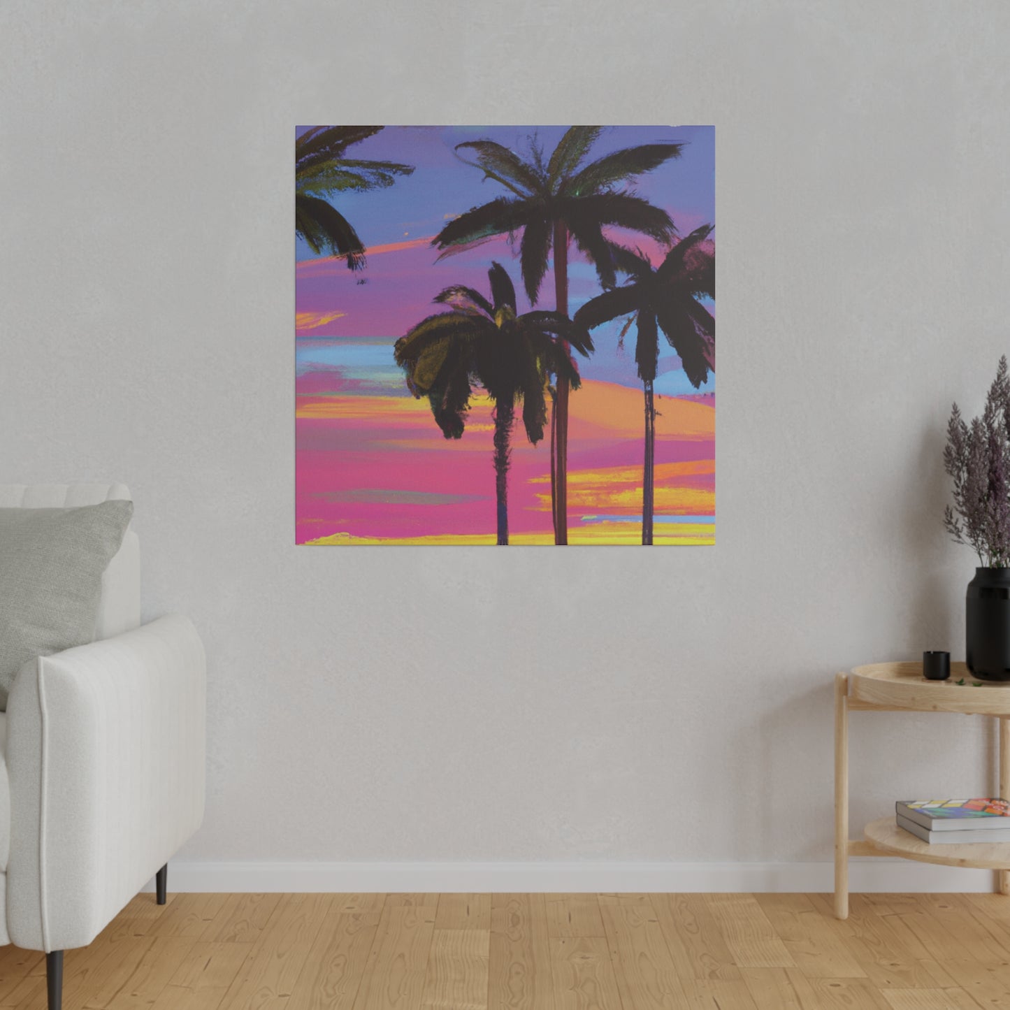 4360Y - Miami Beach Sunset Painting Print | Miami | Beach | Sunset | Poster | Home Decor | Wall Art | Canvas