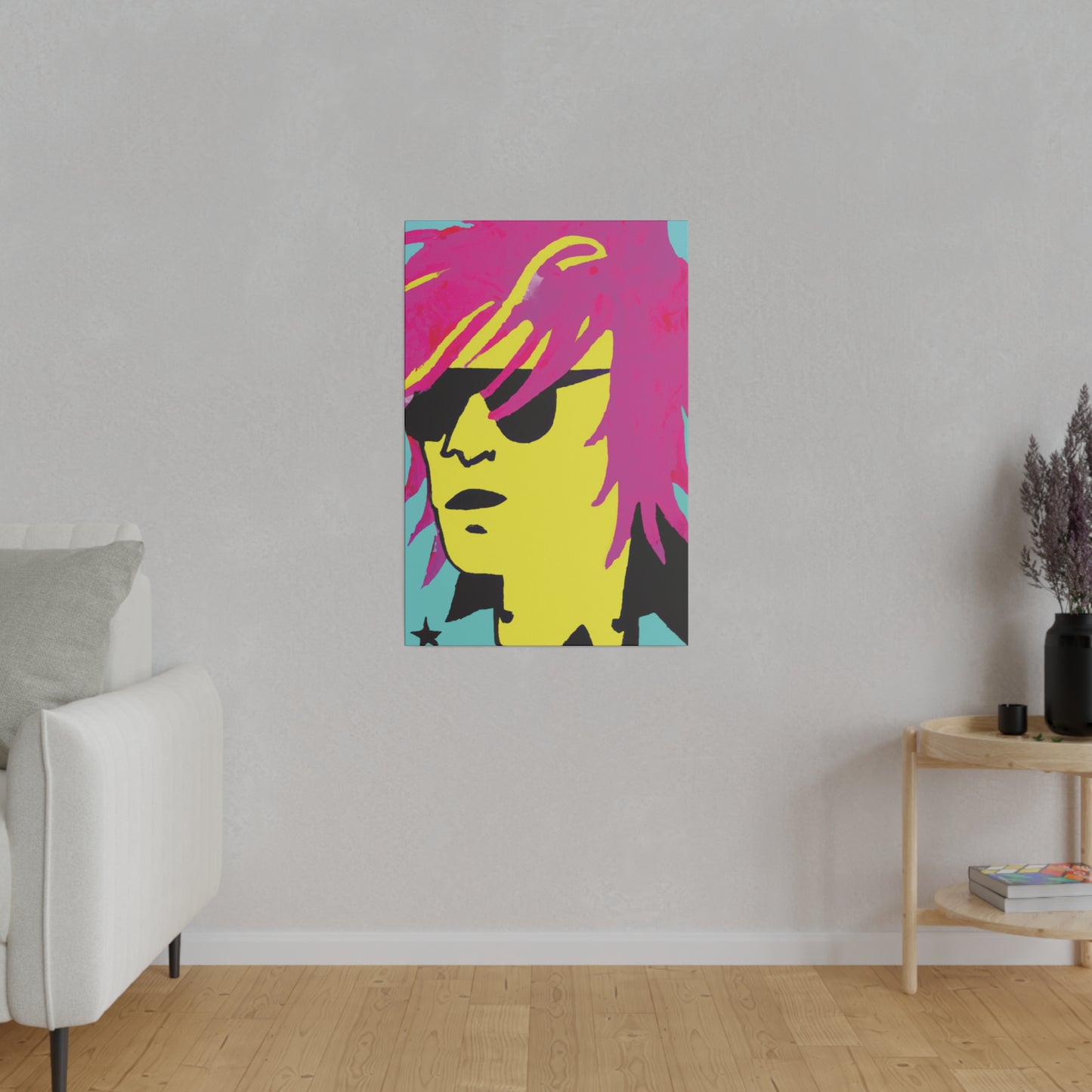 7462L - Rockstar Painting Print | Face | Abstract | Poster | Home Decor | Wall Art | Music Art | Canvas