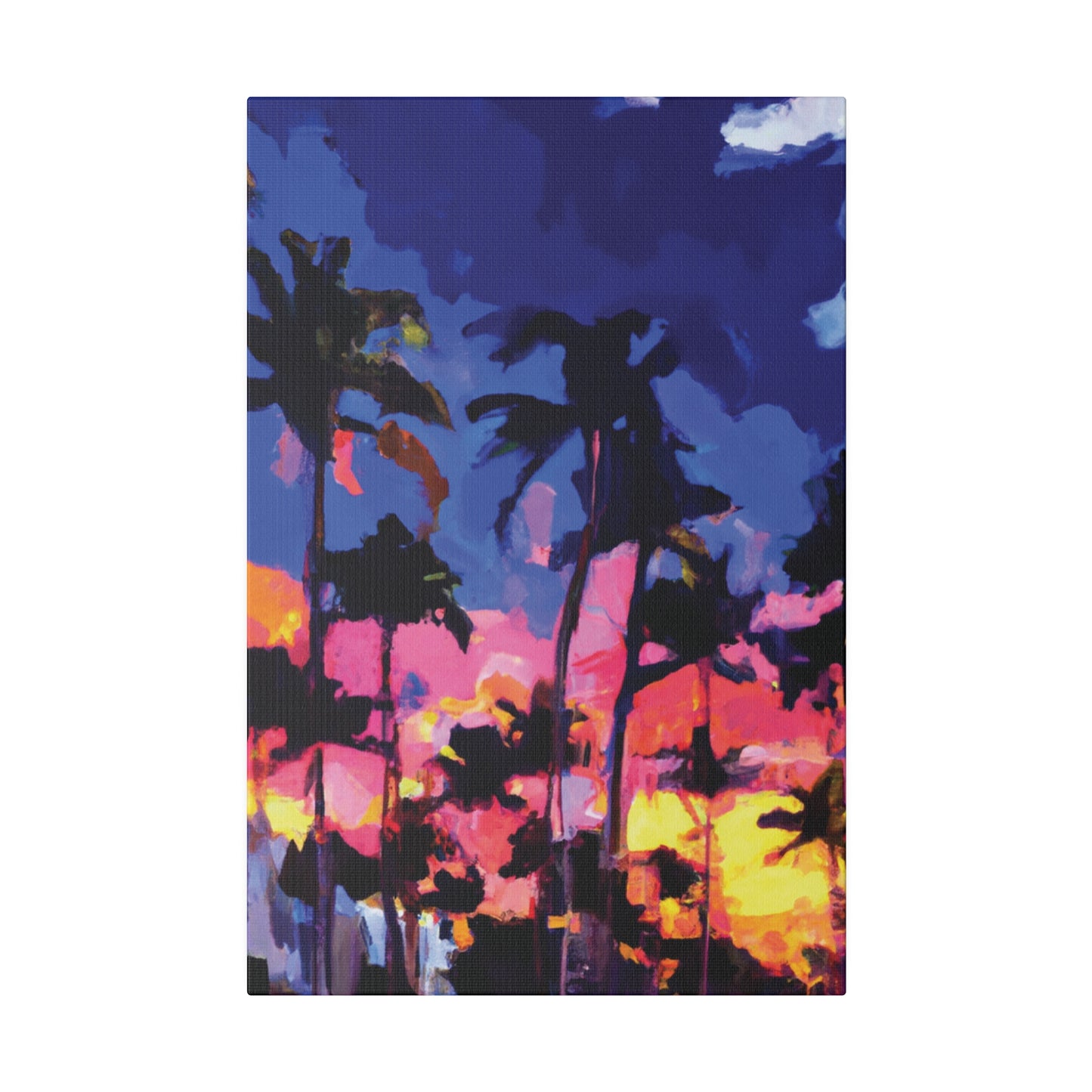 4397K - Miami Beach Sunset Painting Print | Miami | Beach | Sunset | Poster | Home Decor | Wall Art | Canvas