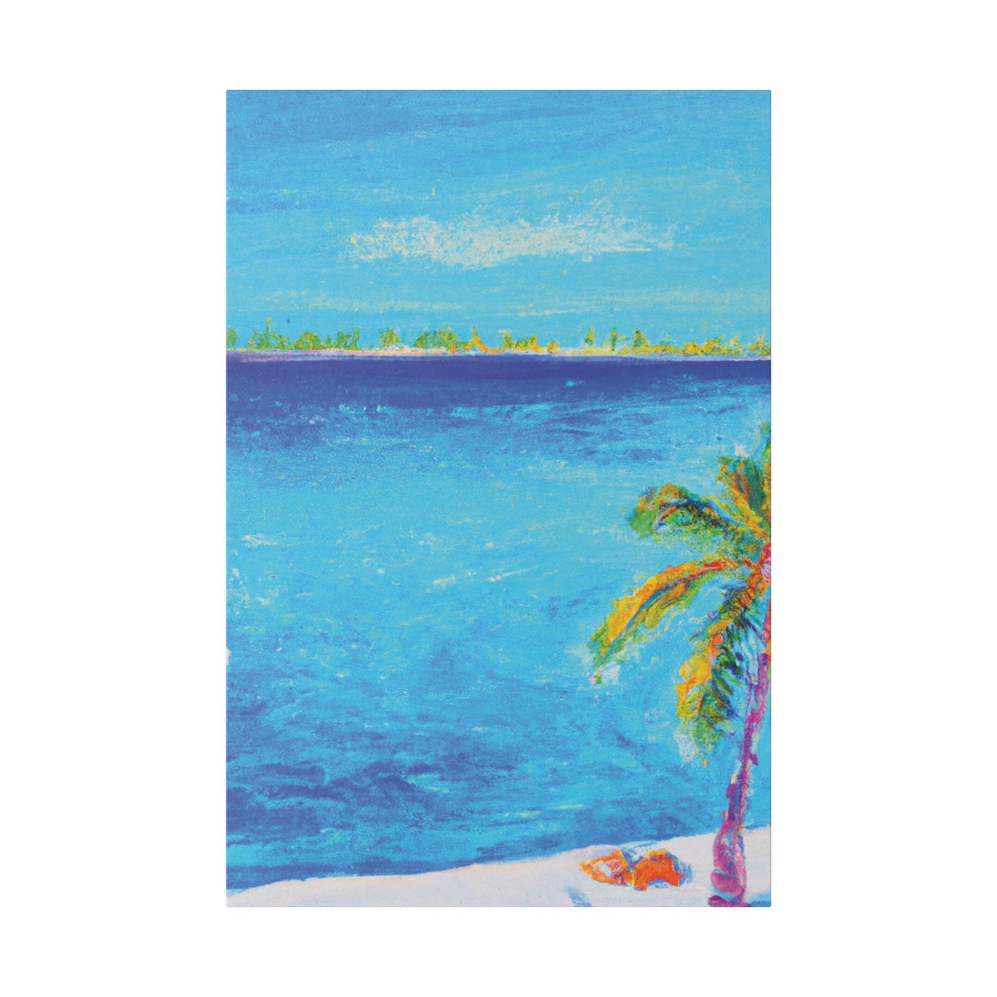 7666Q - Bahamas Ocean Painting Print | Bahamas | Ocean | Beach | Poster | Home Decor | Wall Art | Canvas