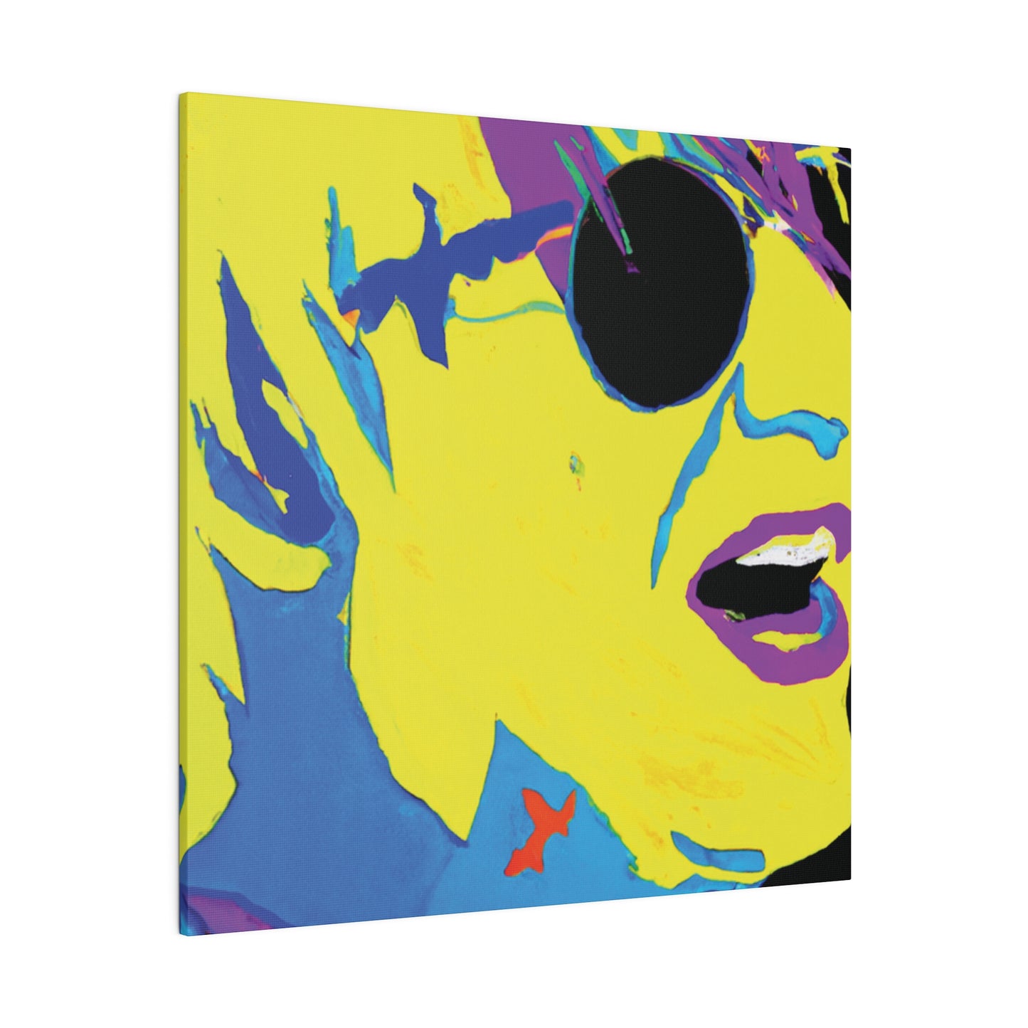 8129K - Rockstar Painting Print | Face | Abstract | Poster | Home Decor | Wall Art | Music Art | Canvas