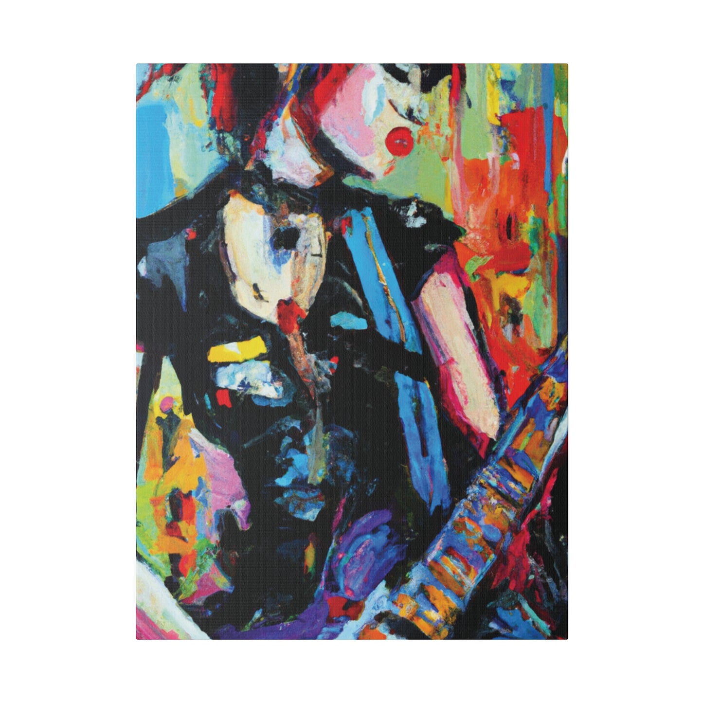 703H - Rockstar Oil Painting Style Print | Poster | Home Decor | Wall Art | Music Art | Canvas