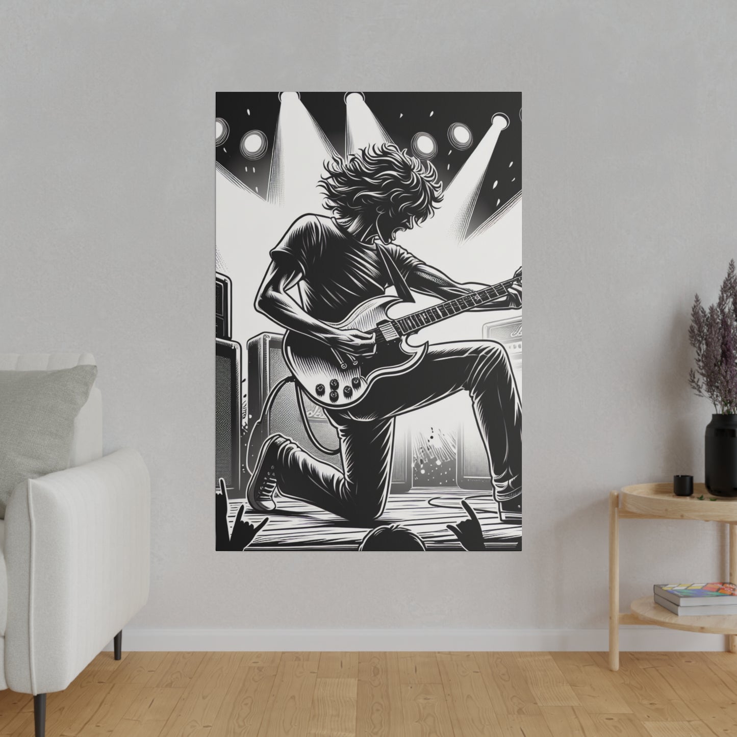 7295Q - music art work, rockstar gifts, musician gift ideas, guitar art work, guitar artwork, guitar wall art canvas, playing guitar, decor