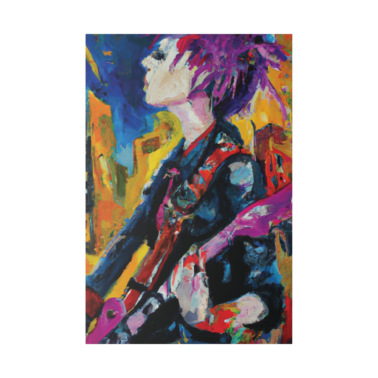 8245D - Rockstar Oil Painting Style Print | Poster | Home Decor | Wall Art | Music Art | Canvas