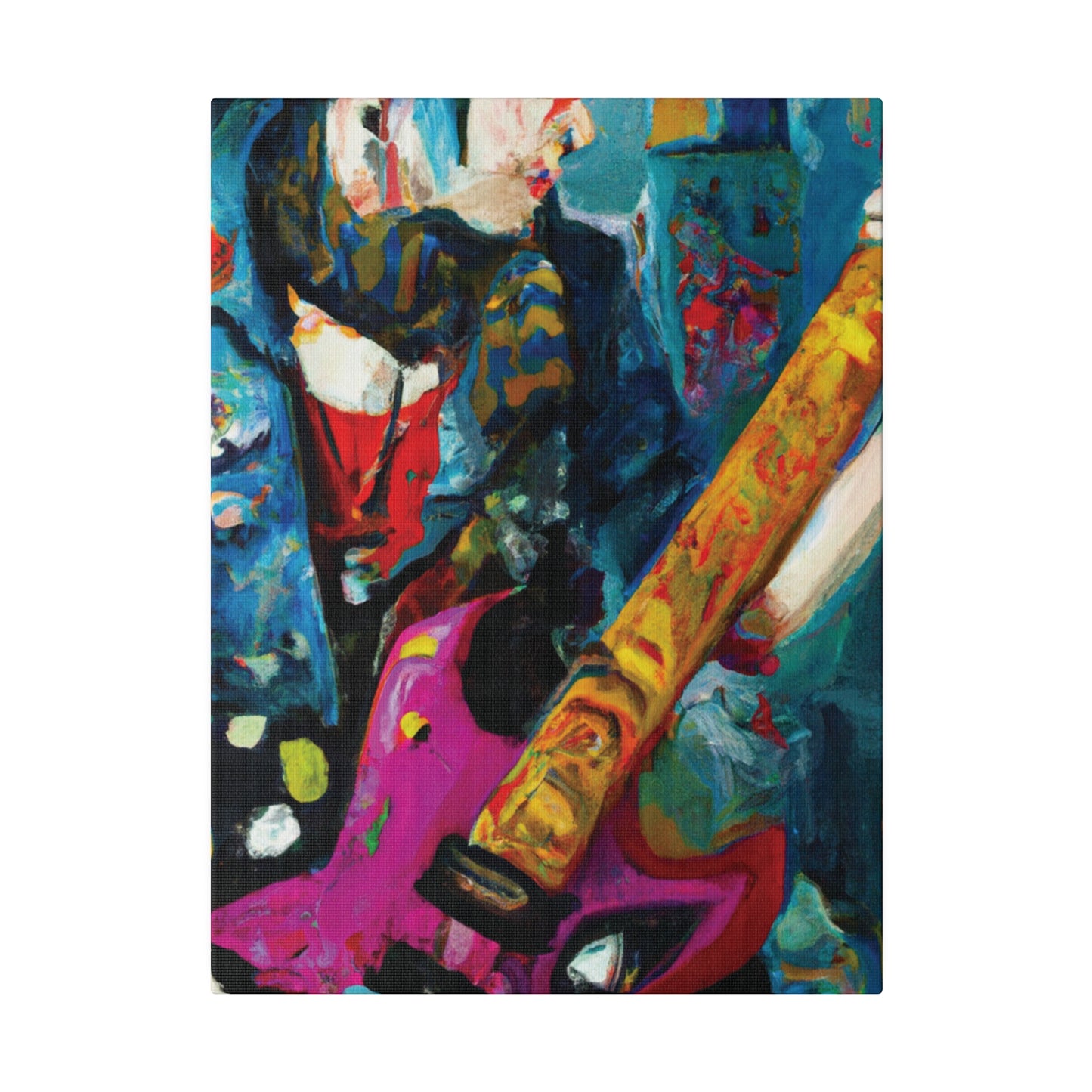 7272P - Rockstar Oil Painting Style Print | Poster | Home Decor | Wall Art | Music Art | Canvas