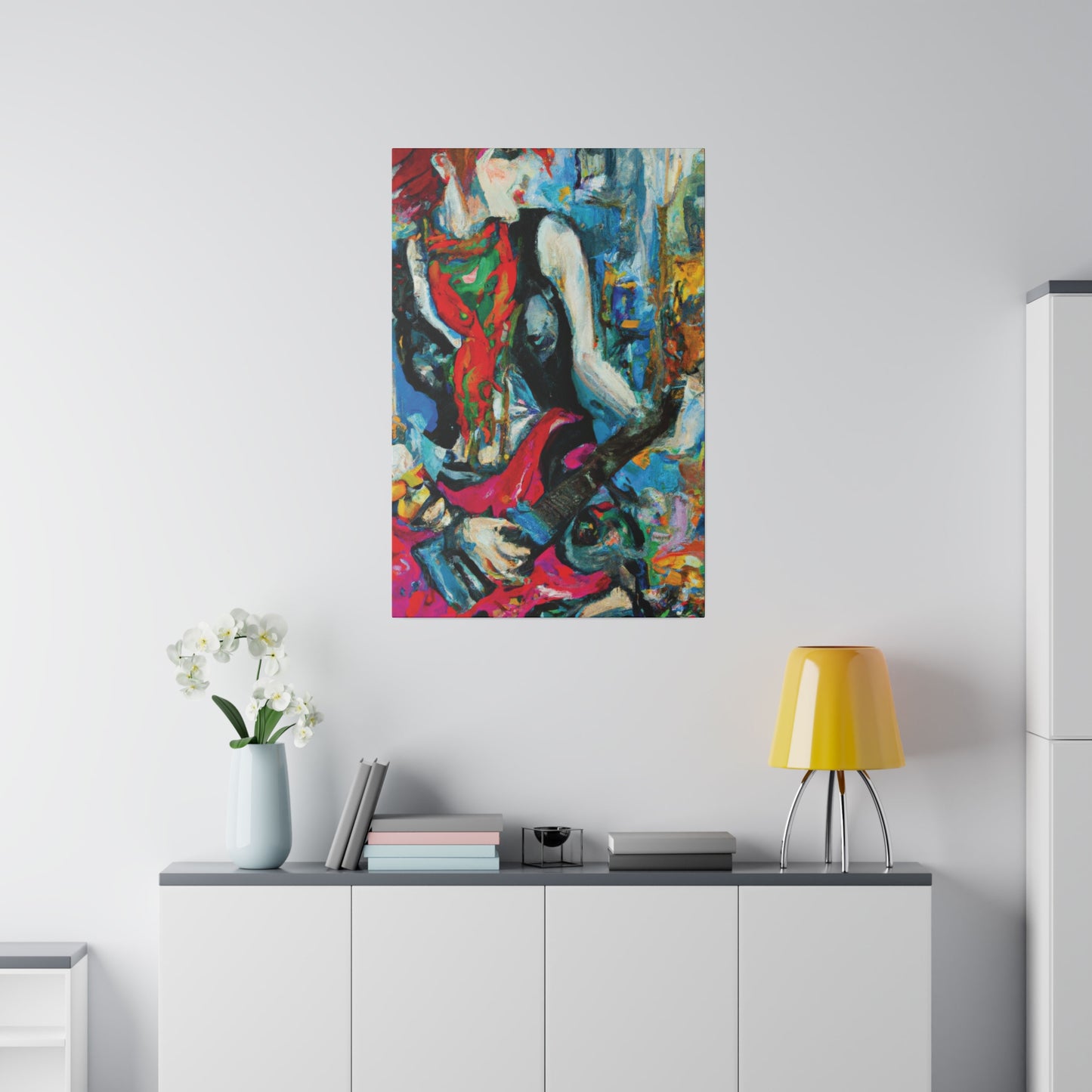 8722E - Rockstar Oil Painting Style Print | Poster | Home Decor | Wall Art | Music Art | Canvas