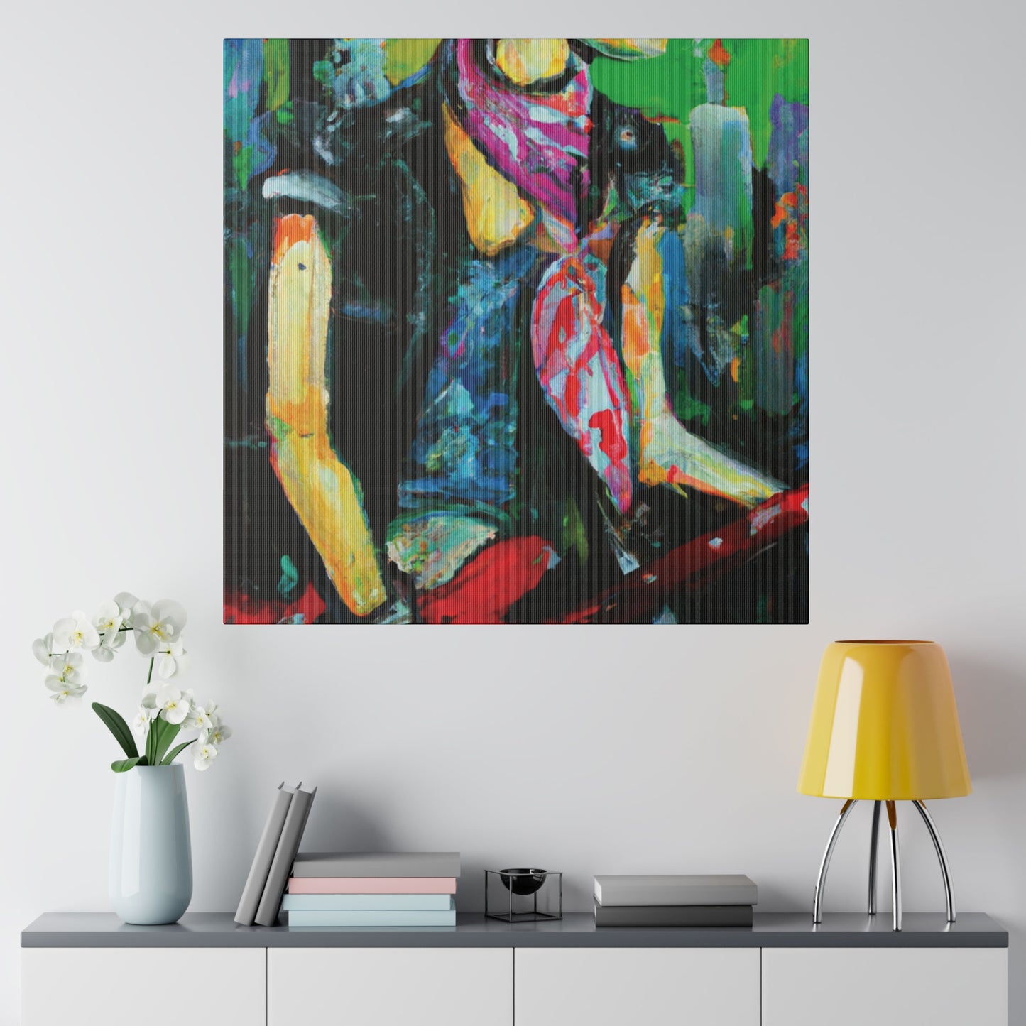 5198V - Rockstar Oil Painting Style Print | Poster | Home Decor | Wall Art | Music Art | Canvas