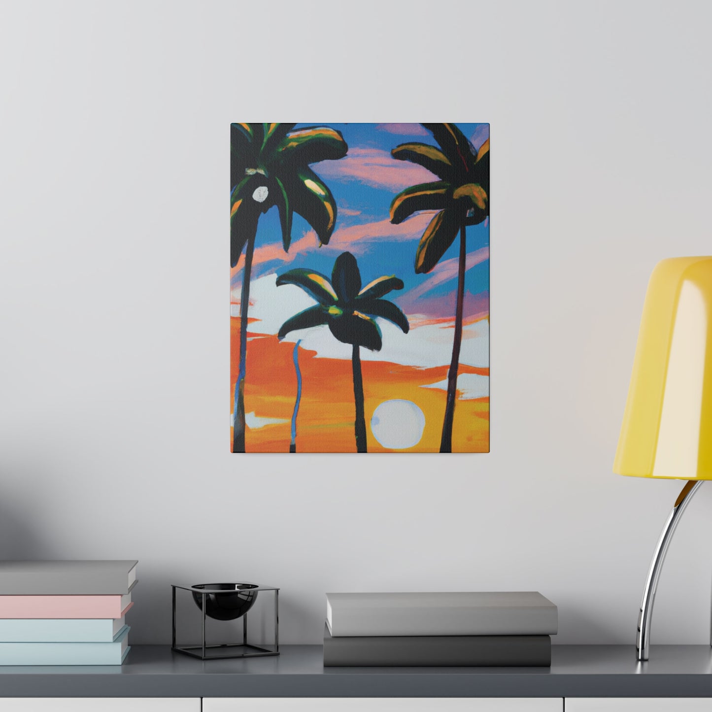 7745G - Miami Beach Sunset Painting Print | Miami | Beach | Sunset | Poster | Home Decor | Wall Art | Canvas