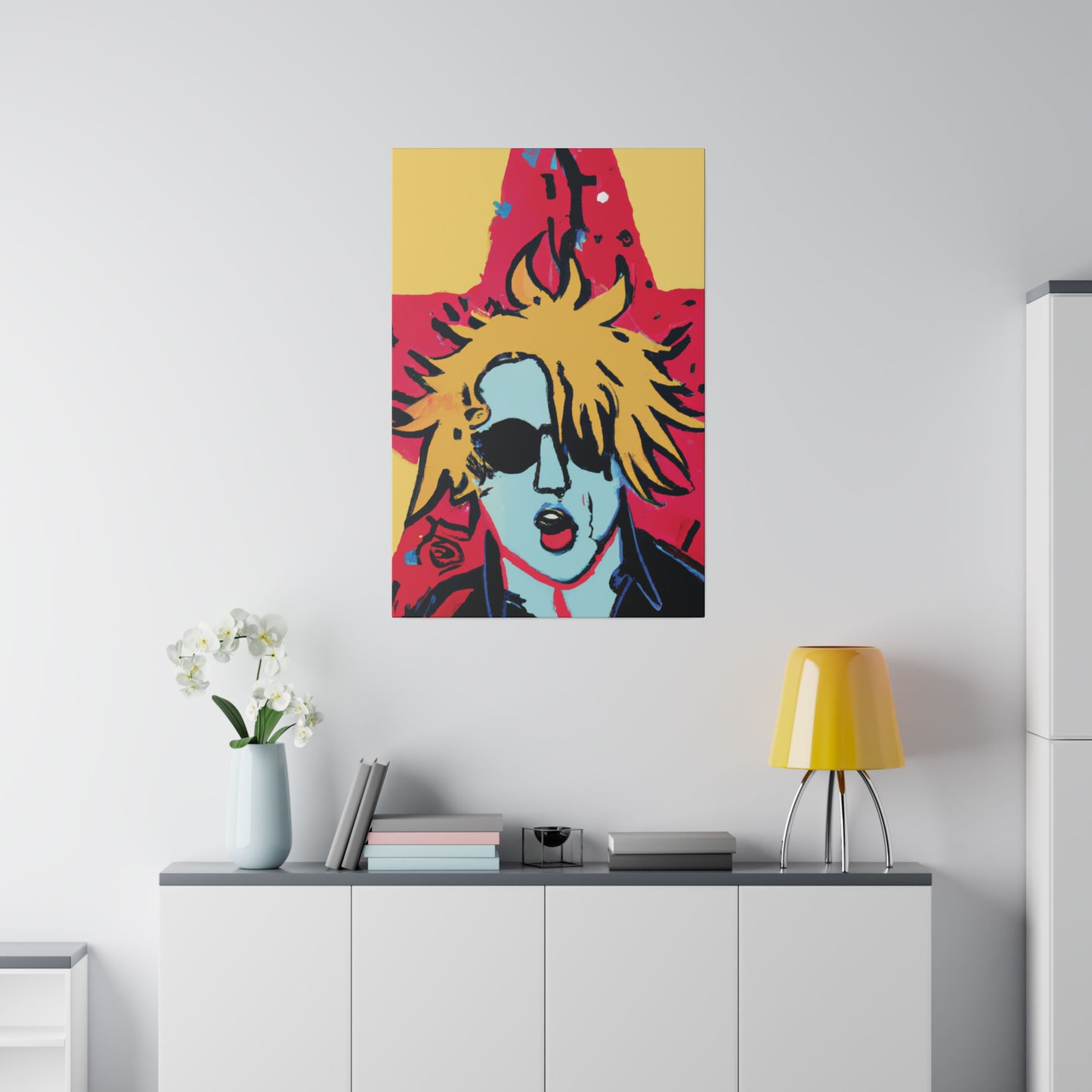 8143X - Rockstar Painting Print | Face | Abstract | Poster | Home Decor | Wall Art | Music Art | Canvas