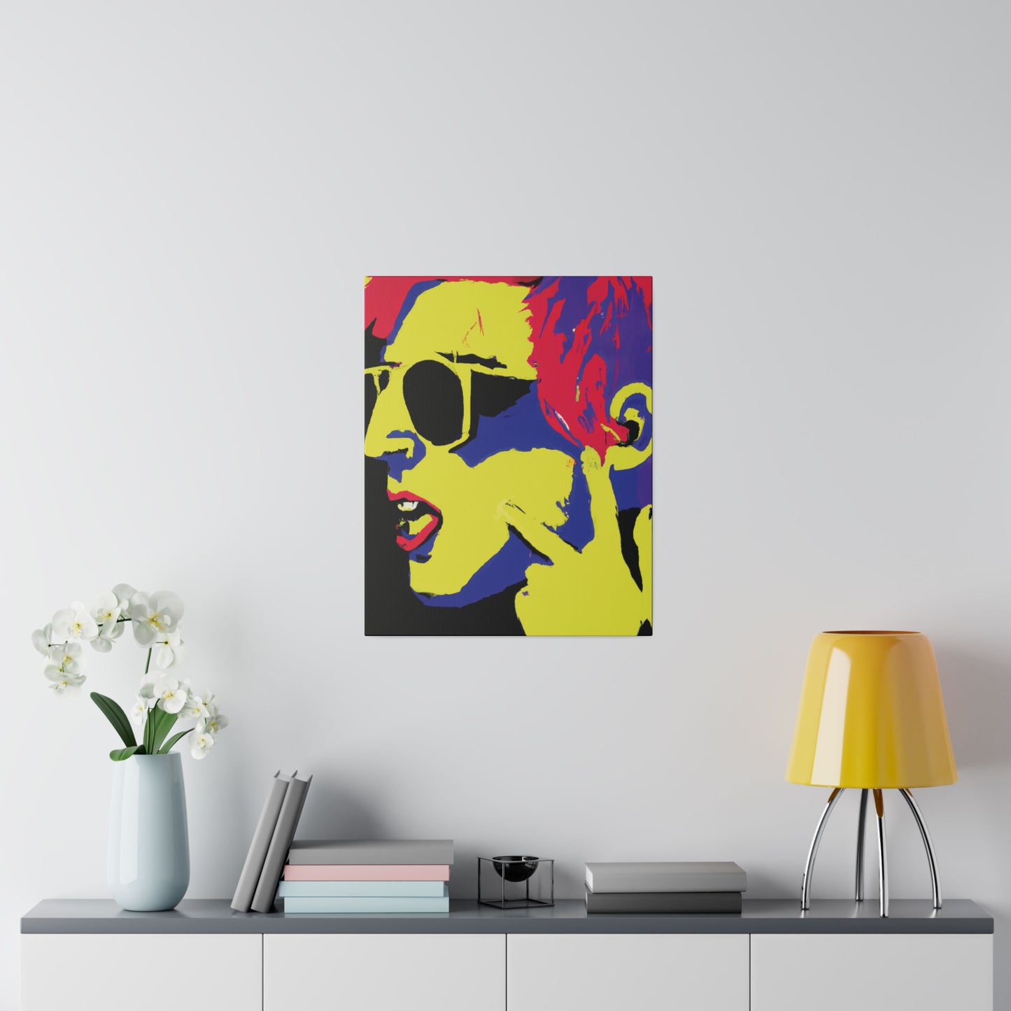 8776P - Rockstar Painting Print | Face | Abstract | Poster | Home Decor | Wall Art | Music Art | Canvas