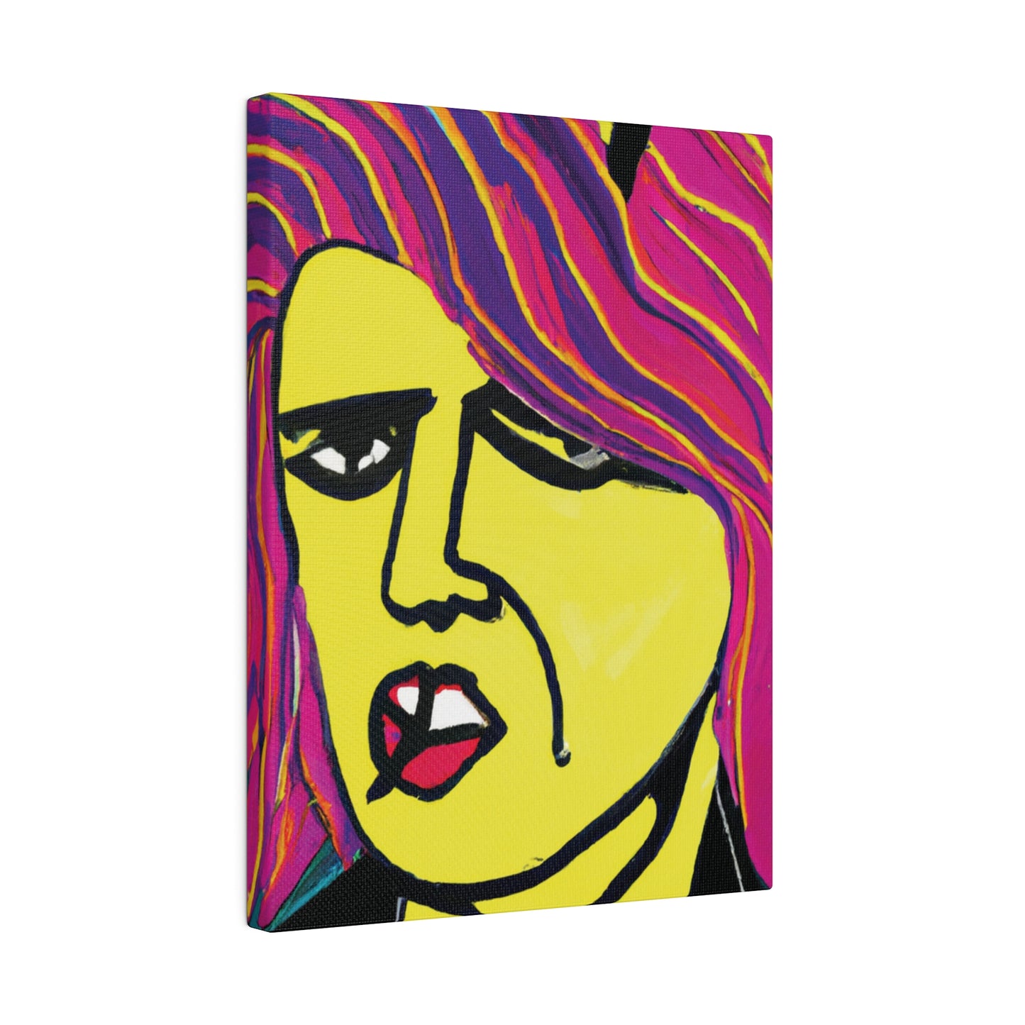 6639Q - Rockstar Painting Print | Face | Abstract | Poster | Home Decor | Wall Art | Music Art | Canvas