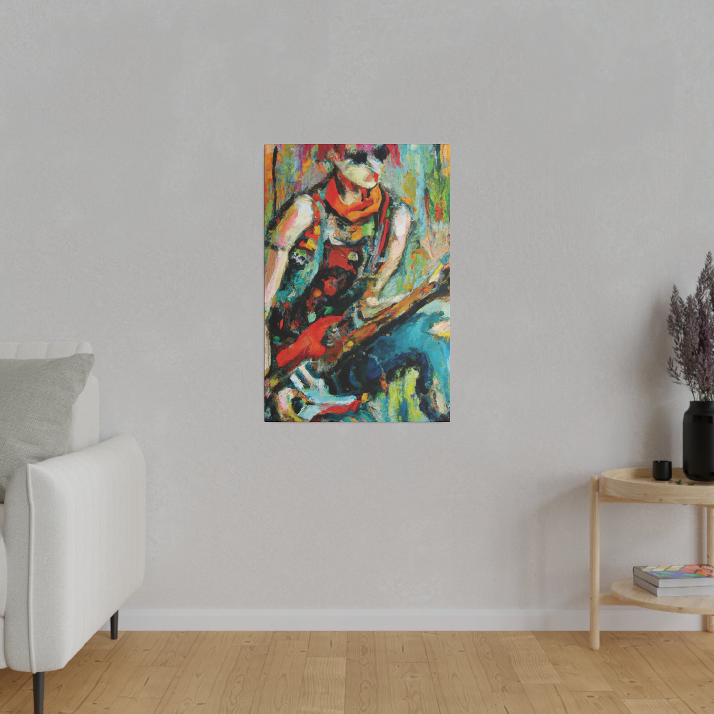 7494M - Rockstar Oil Painting Style Print | Poster | Home Decor | Wall Art | Music Art | Canvas