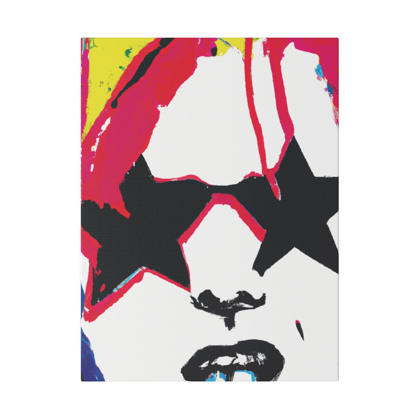 5681G - Rockstar Painting Print | Face | Abstract | Poster | Home Decor | Wall Art | Music Art | Canvas