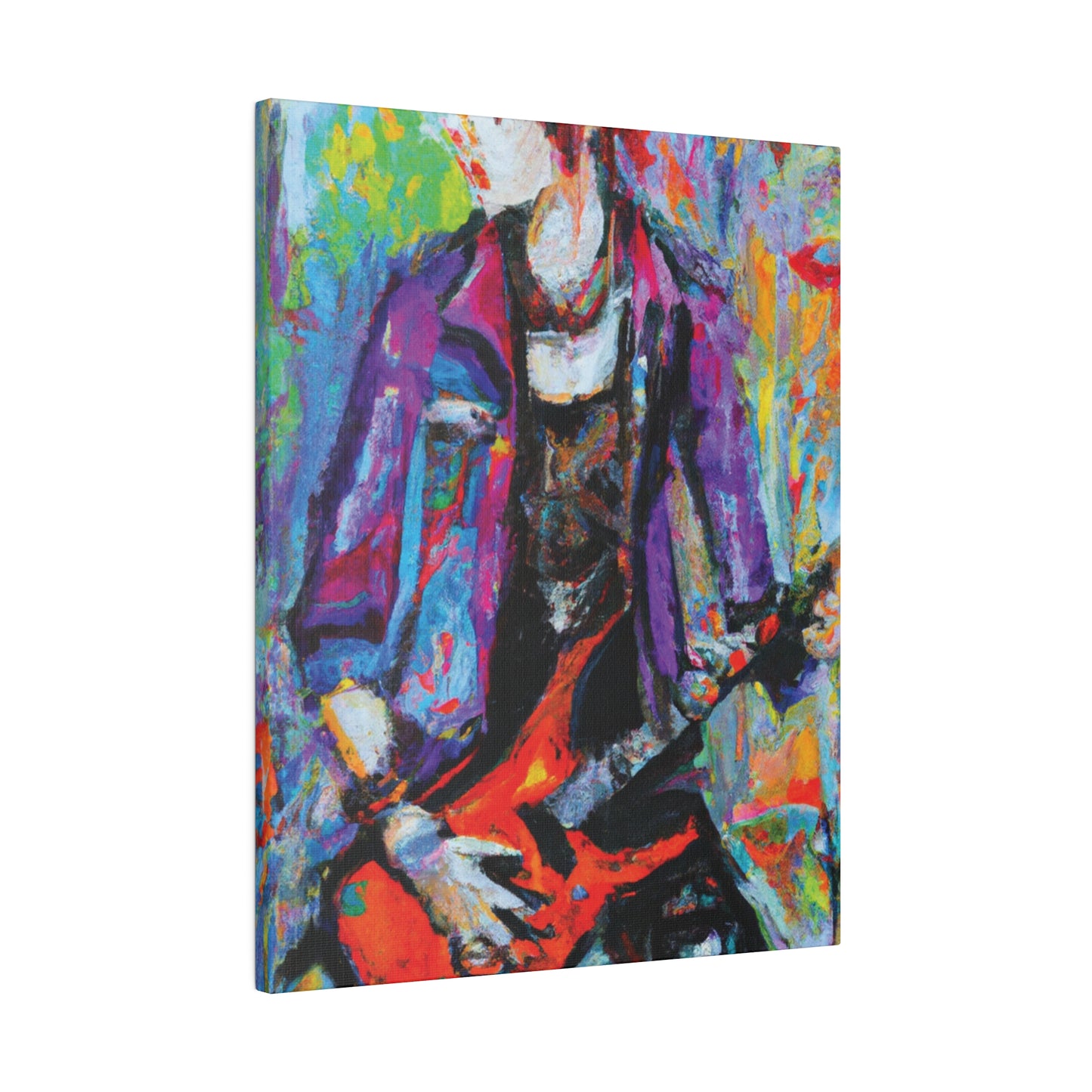 3123Q - Rockstar Oil Painting Style Print | Poster | Home Decor | Wall Art | Music Art | Canvas