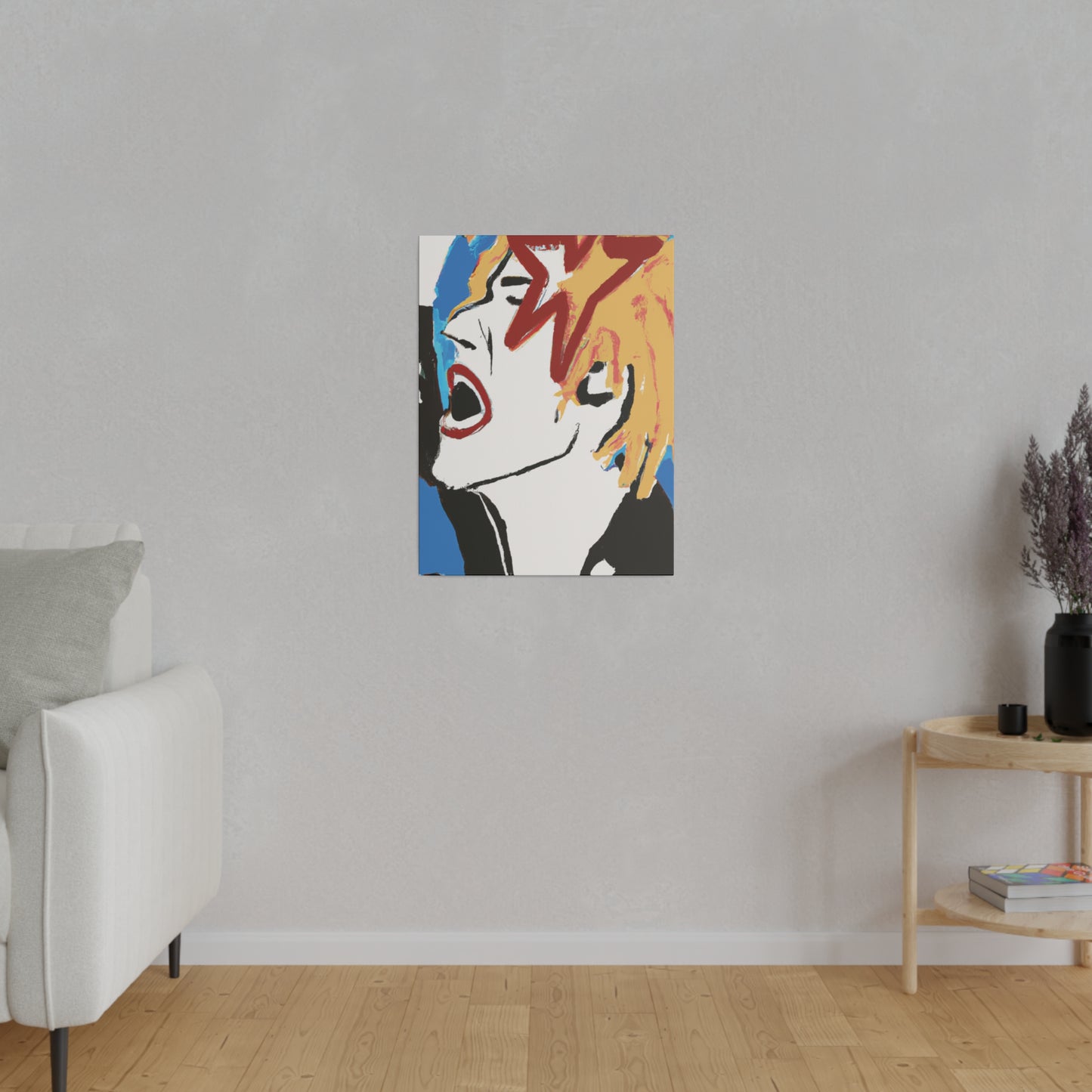 7453V - Rockstar Painting Print | Face | Abstract | Poster | Home Decor | Wall Art | Music Art | Canvas