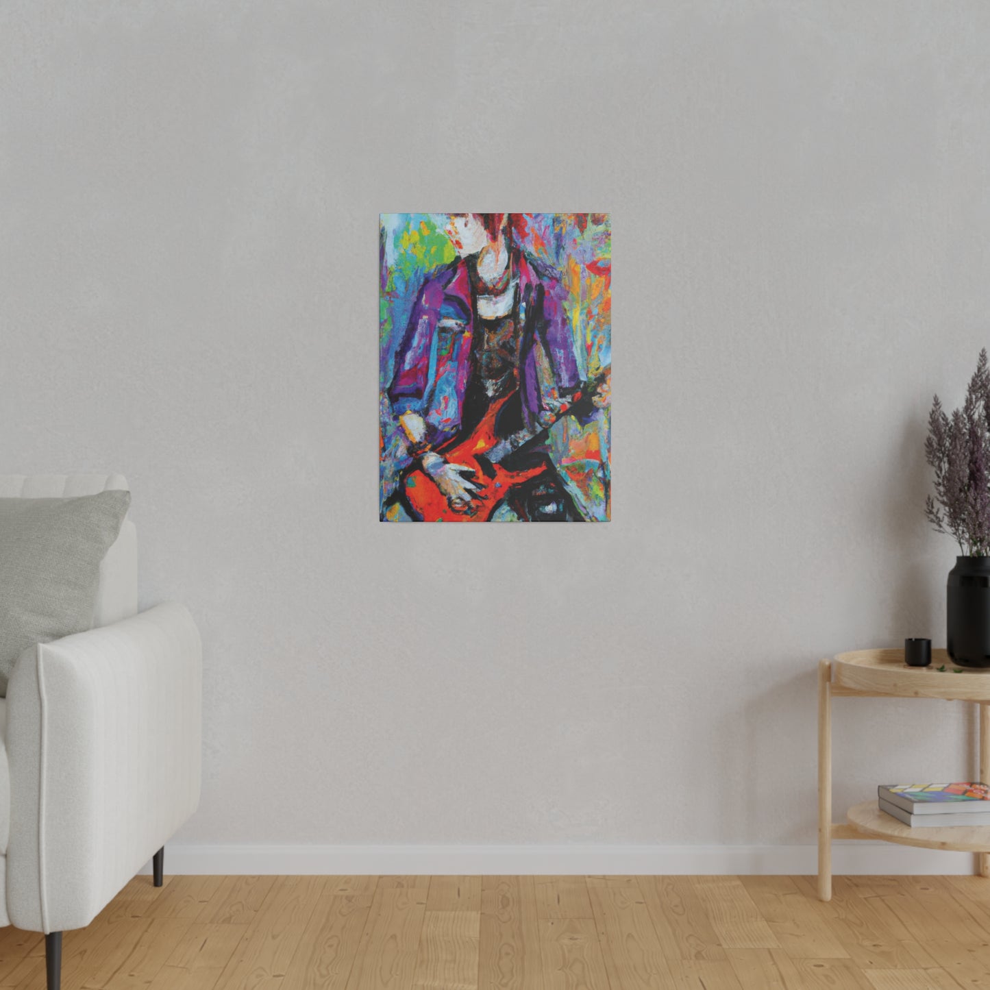 3123Q - Rockstar Oil Painting Style Print | Poster | Home Decor | Wall Art | Music Art | Canvas