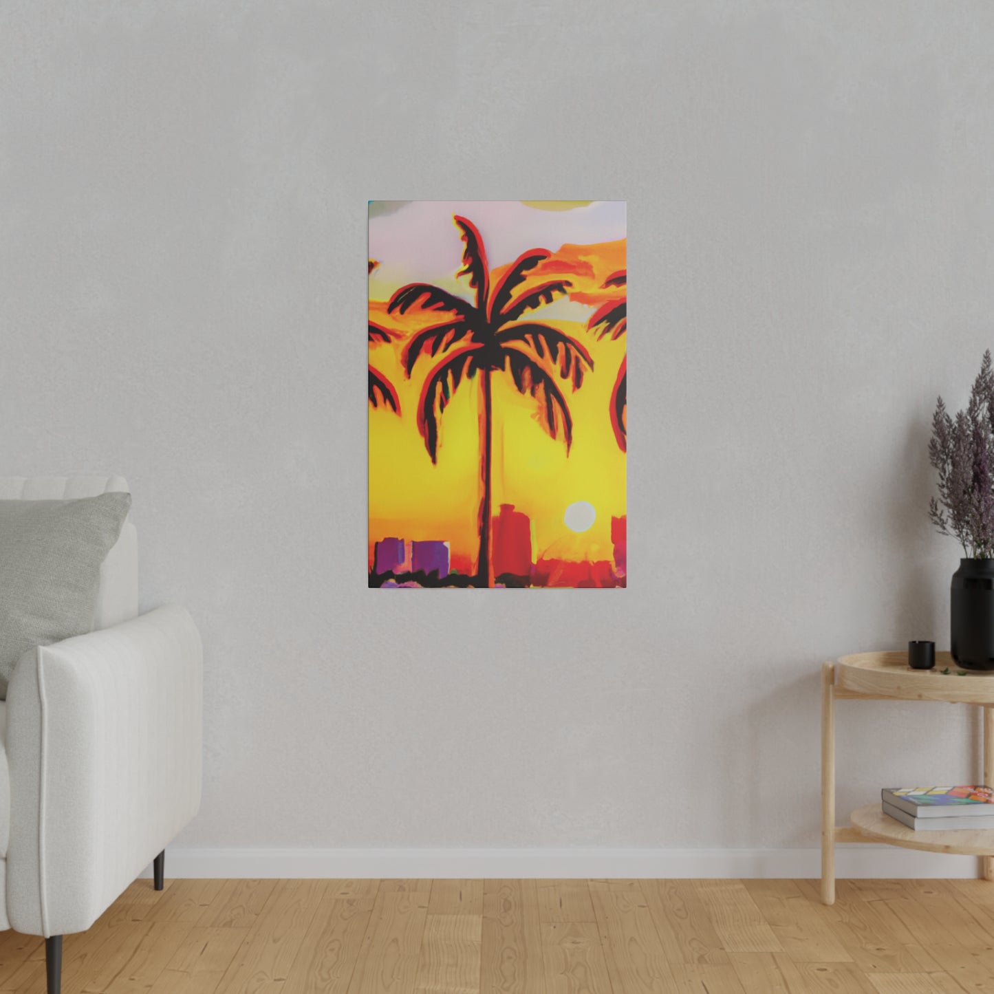 6539T - Miami Beach Sunset Painting Print | Miami | Beach | Sunset | Poster | Home Decor | Wall Art | Canvas