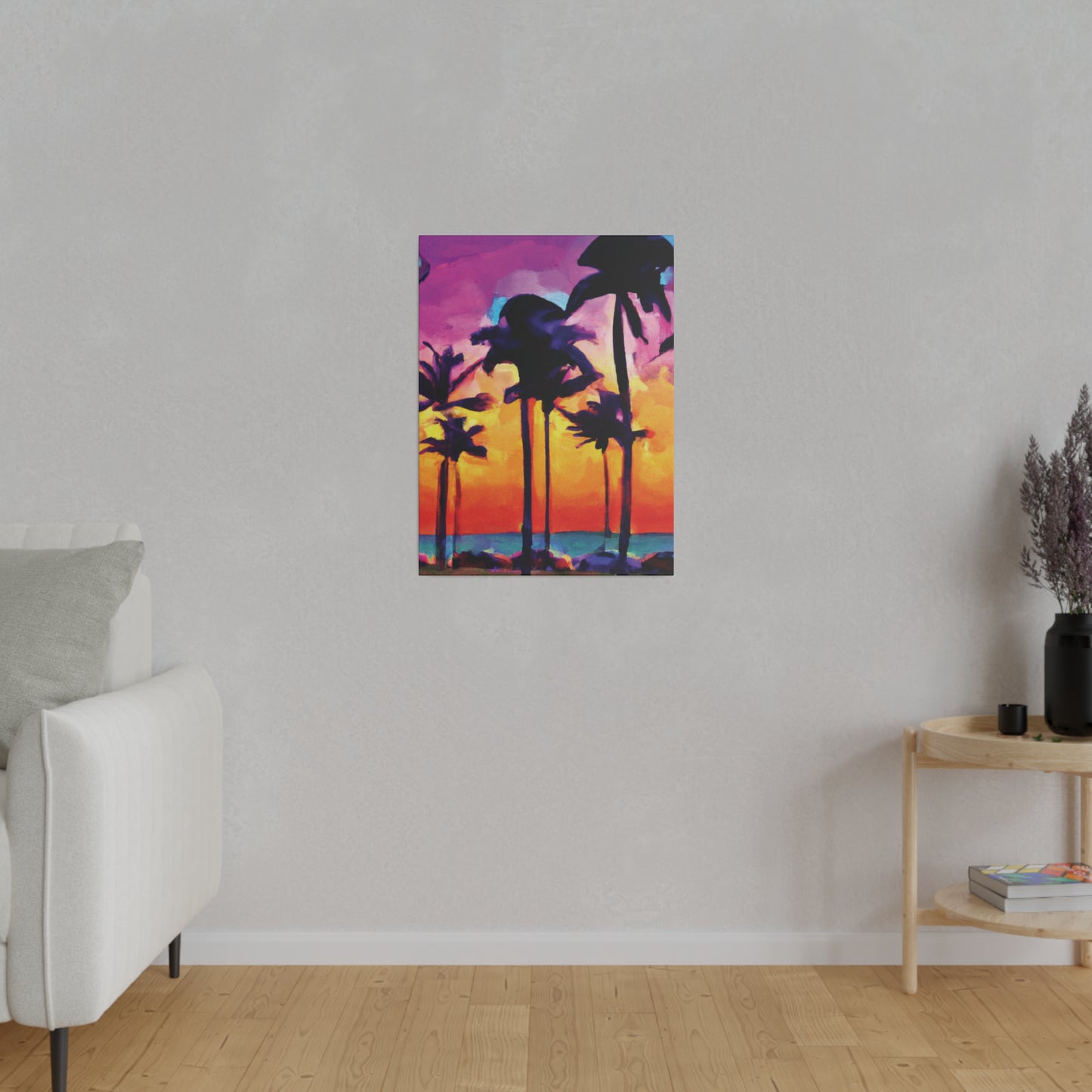 9824V - Miami Beach Sunset Painting Print | Miami | Beach | Sunset | Poster | Home Decor | Wall Art | Canvas