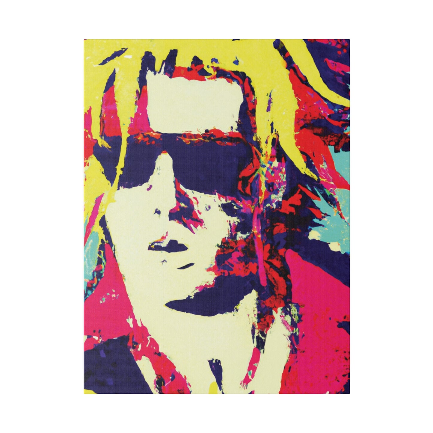 8674W - Rockstar Painting Print | Face | Abstract | Poster | Home Decor | Wall Art | Music Art | Canvas