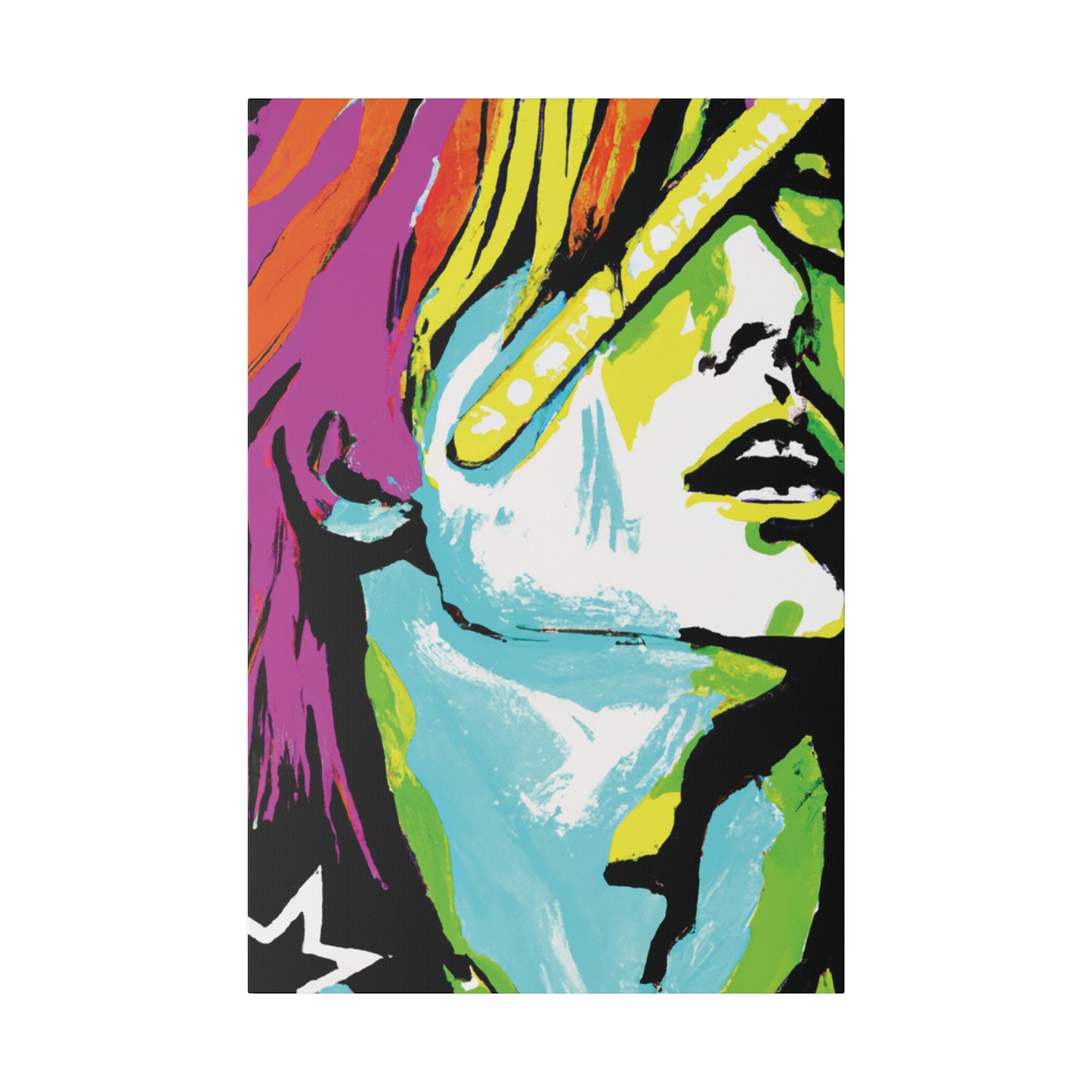 2120E - Rockstar Painting Print | Face | Abstract | Poster | Home Decor | Wall Art | Music Art | Canvas