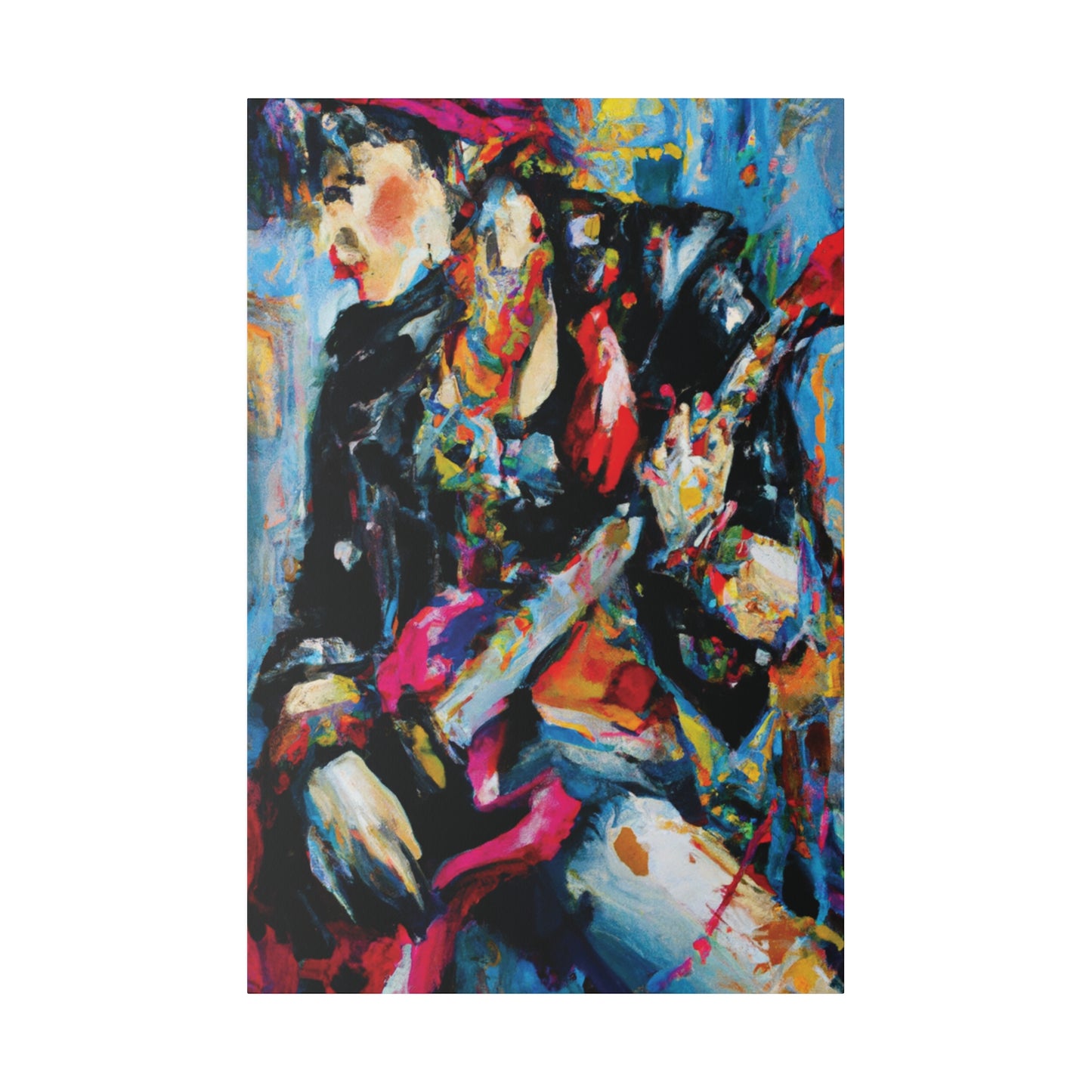 7248A - Rockstar Oil Painting Style Print | Poster | Home Decor | Wall Art | Music Art | Canvas