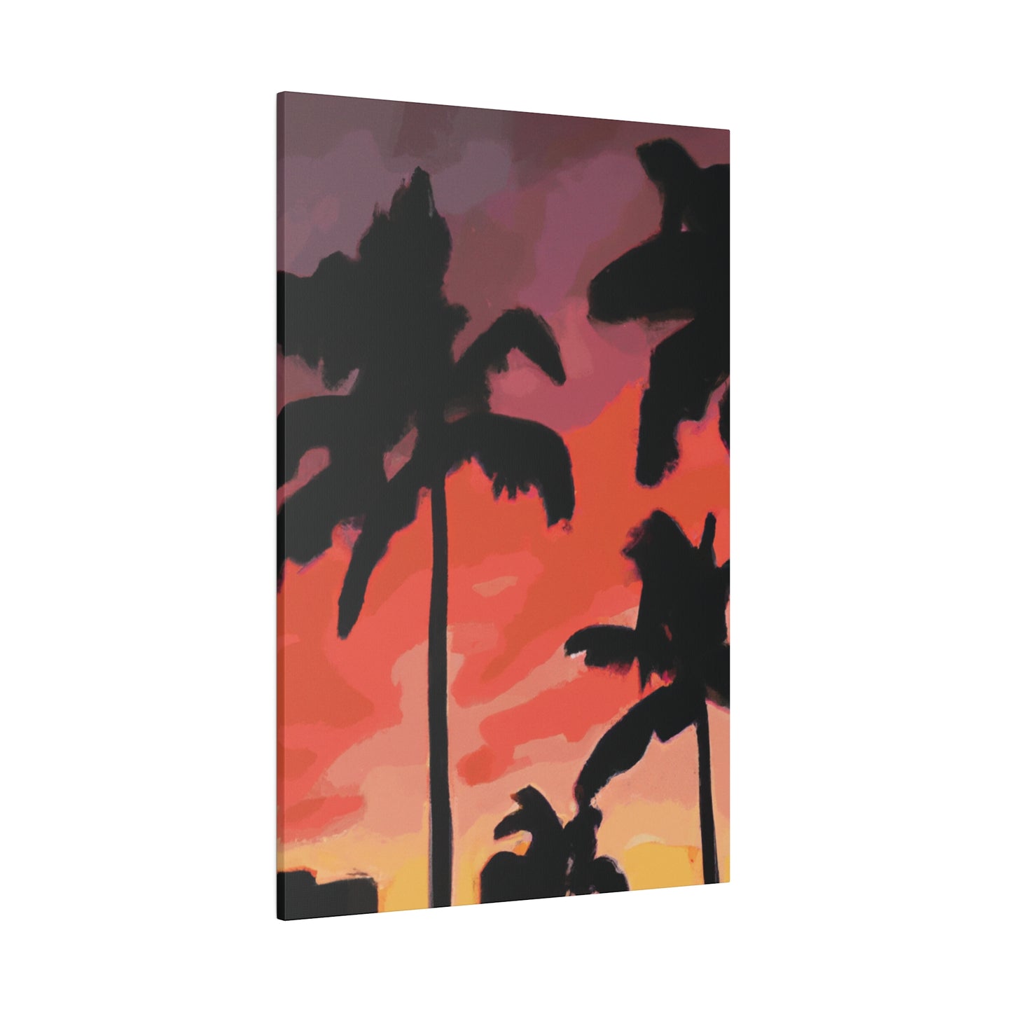 9324K - Miami Beach Sunset Painting Print | Miami | Beach | Sunset | Poster | Home Decor | Wall Art | Canvas