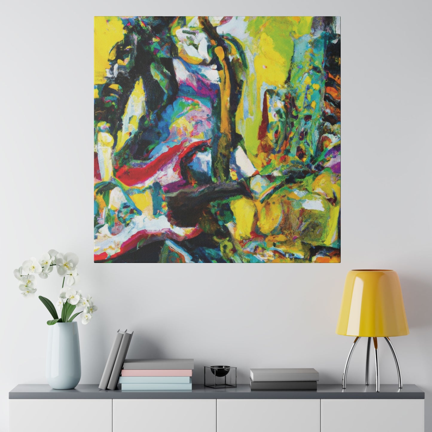 3274Y - Rockstar Oil Painting Style Print | Poster | Home Decor | Wall Art | Music Art | Canvas