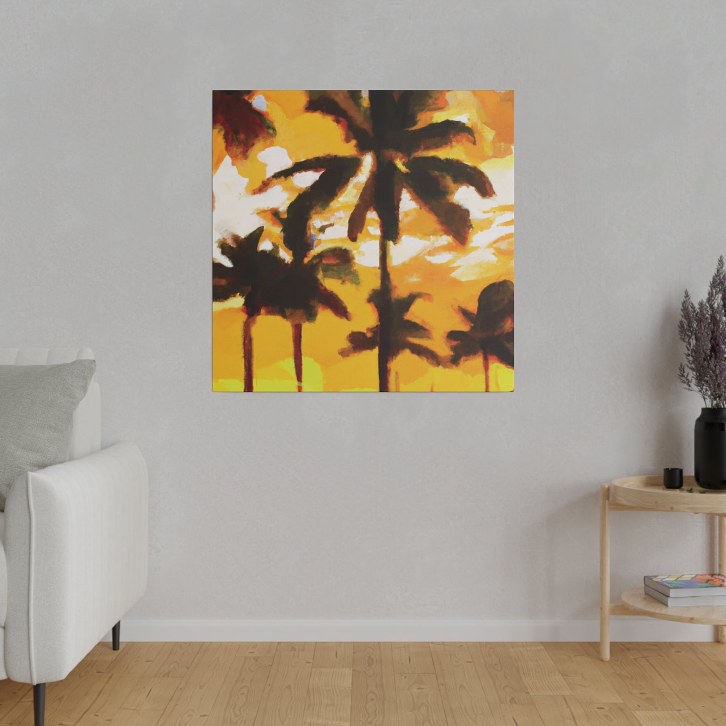 3197H - Miami Beach Sunset Painting Print | Miami | Beach | Sunset | Poster | Home Decor | Wall Art | Canvas