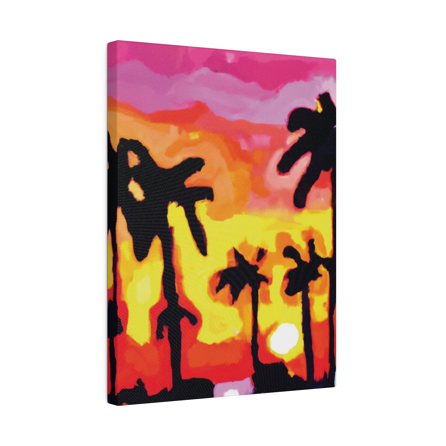 7893K - Miami Beach Sunset Painting Print | Miami | Beach | Sunset | Poster | Home Decor | Wall Art | Canvas