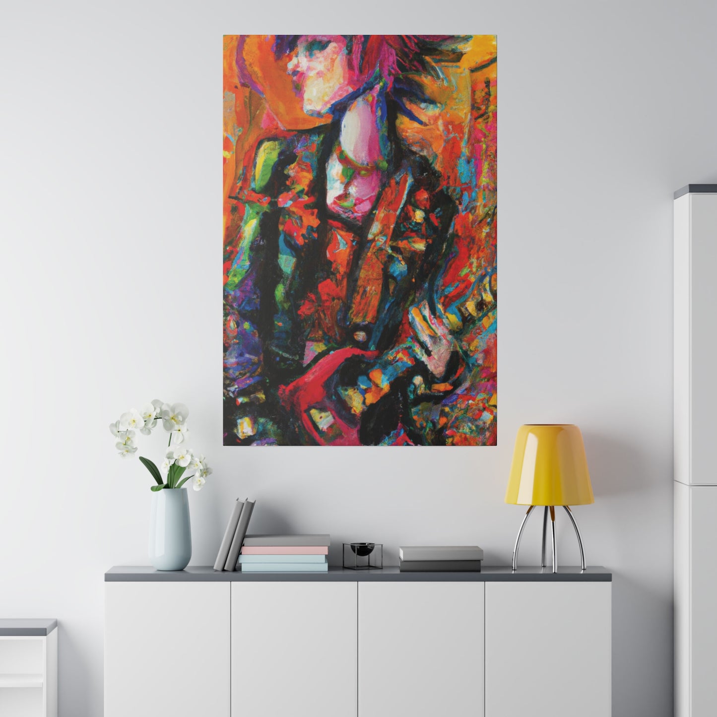 8245G - Rockstar Oil Painting Style Print | Poster | Home Decor | Wall Art | Music Art | Canvas