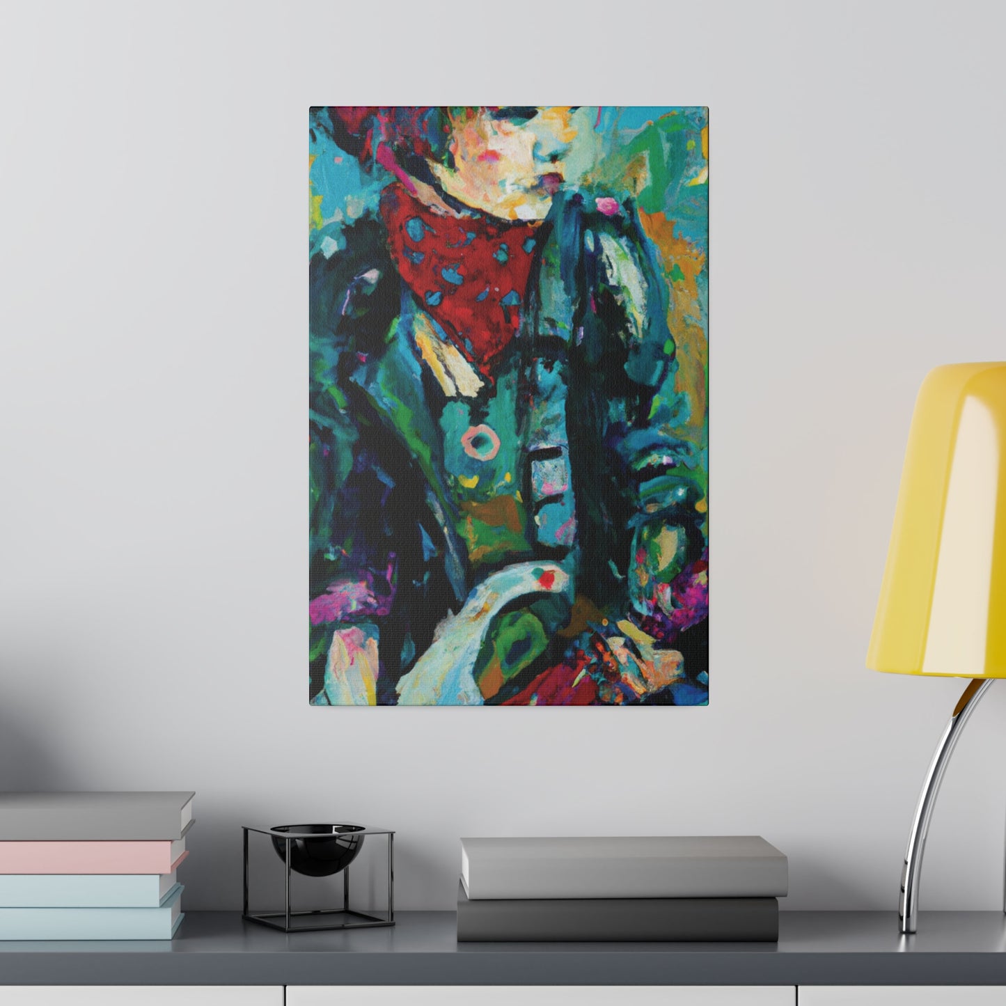 7263A - Rockstar Oil Painting Style Print | Poster | Home Decor | Wall Art | Music Art | Canvas