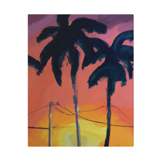 2524F - Miami Beach Sunset Painting Print | Miami | Beach | Sunset | Poster | Home Decor | Wall Art | Canvas