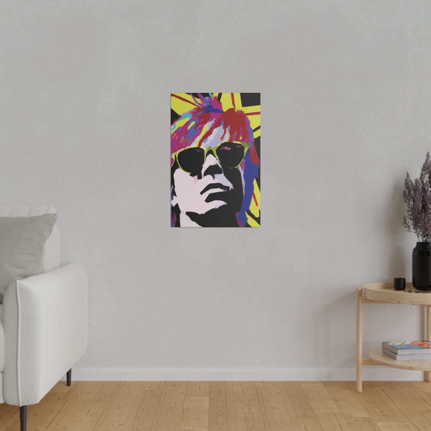 2184J - Rockstar Painting Print | Face | Abstract | Poster | Home Decor | Wall Art | Music Art | Canvas